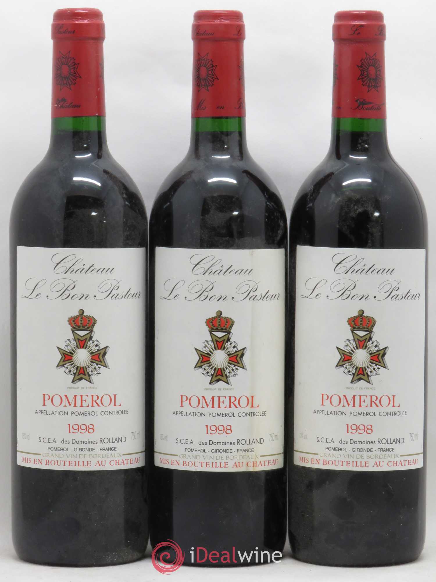 Château le Bon Pasteur 1998 - Lot de 3 bouteilles - 0