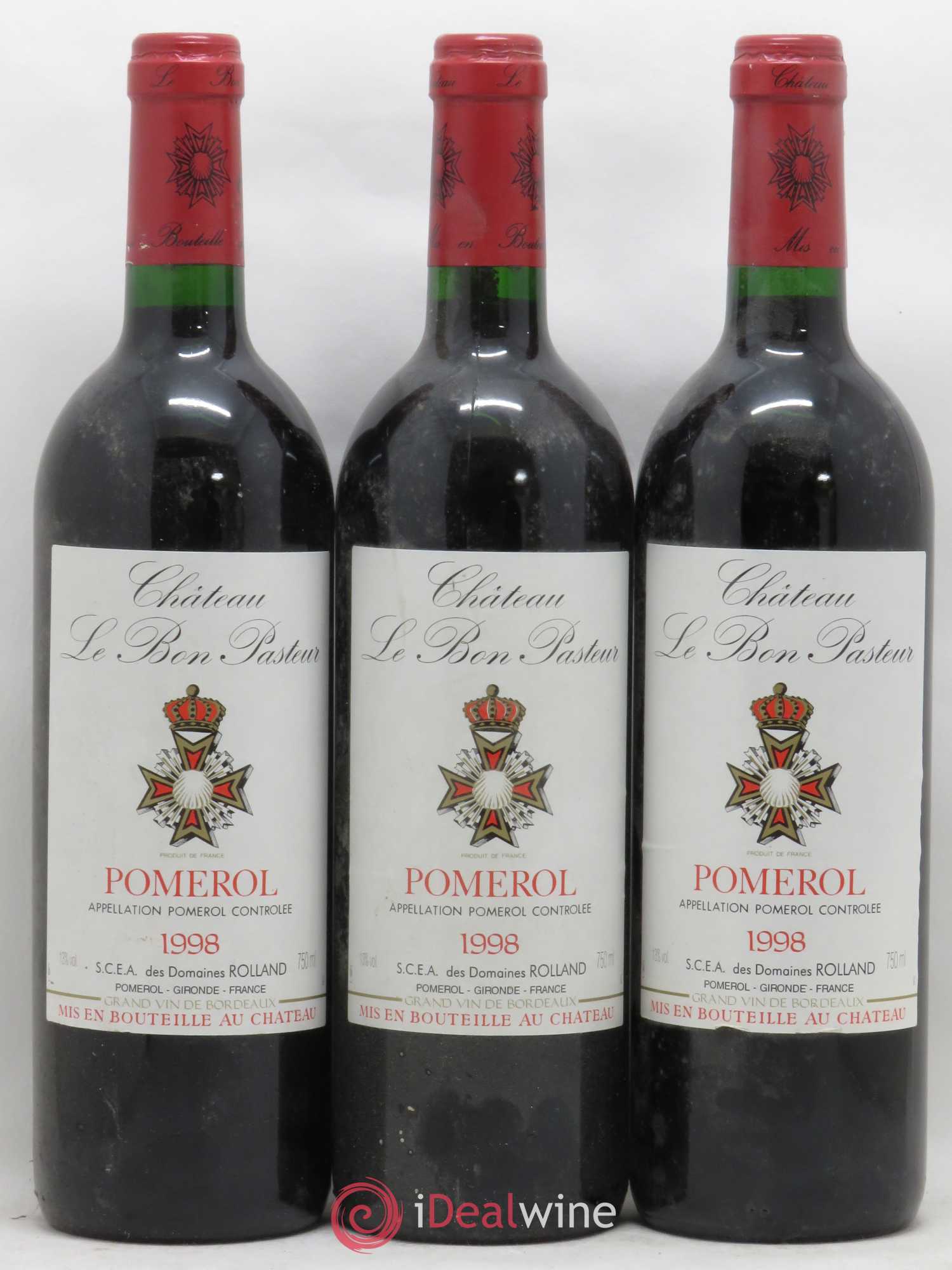 Château le Bon Pasteur 1998 - Lot de 3 bouteilles - 0