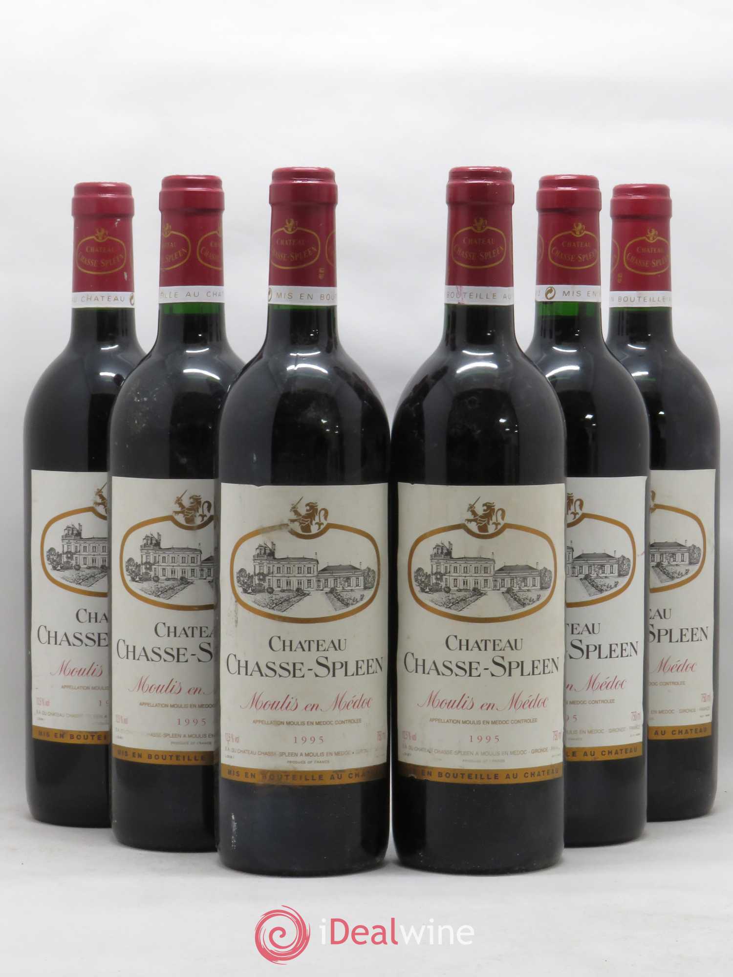 Château Chasse Spleen 1995 - Lot de 6 bouteilles - 0