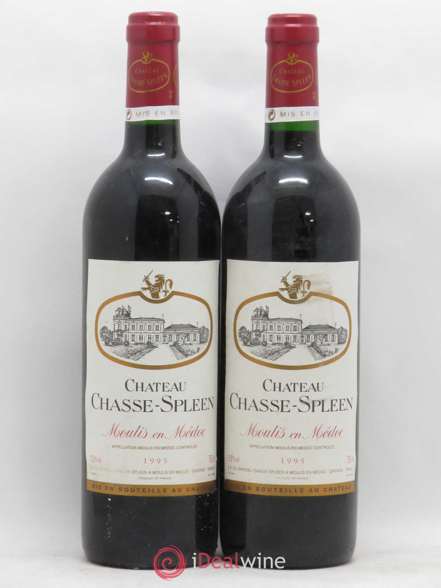 Château Chasse Spleen 1995 - Lot de 2 bouteilles - 0