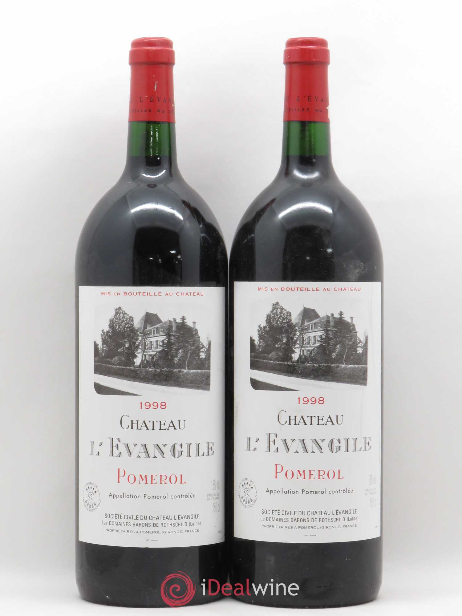Château l' Évangile 1998 - Lot de 2 magnums - 0