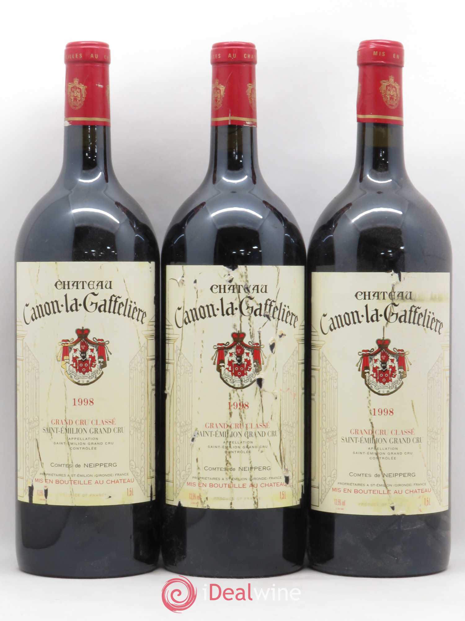 Château Canon la Gaffelière 1er Grand Cru Classé B 1998 - Lot de 3 magnums - 0
