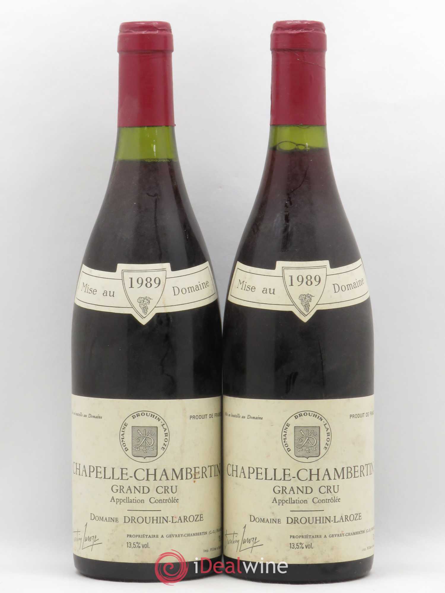 Chapelle-Chambertin Grand Cru Domaine Drouhin-Laroze 1989 - Lot de 2 bouteilles - 0