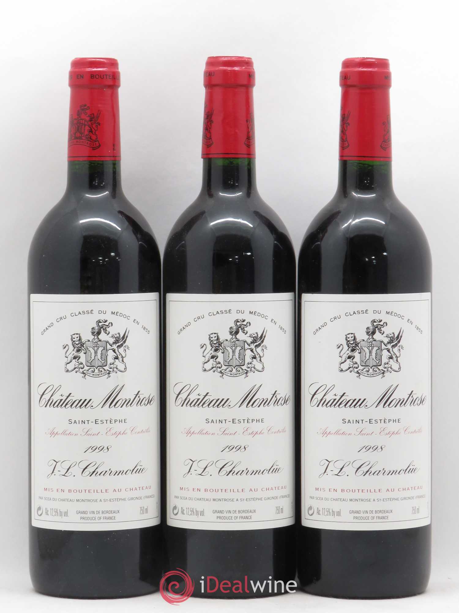 Château Montrose 2ème Grand Cru Classé 1998 - Lot de 3 bouteilles - 0