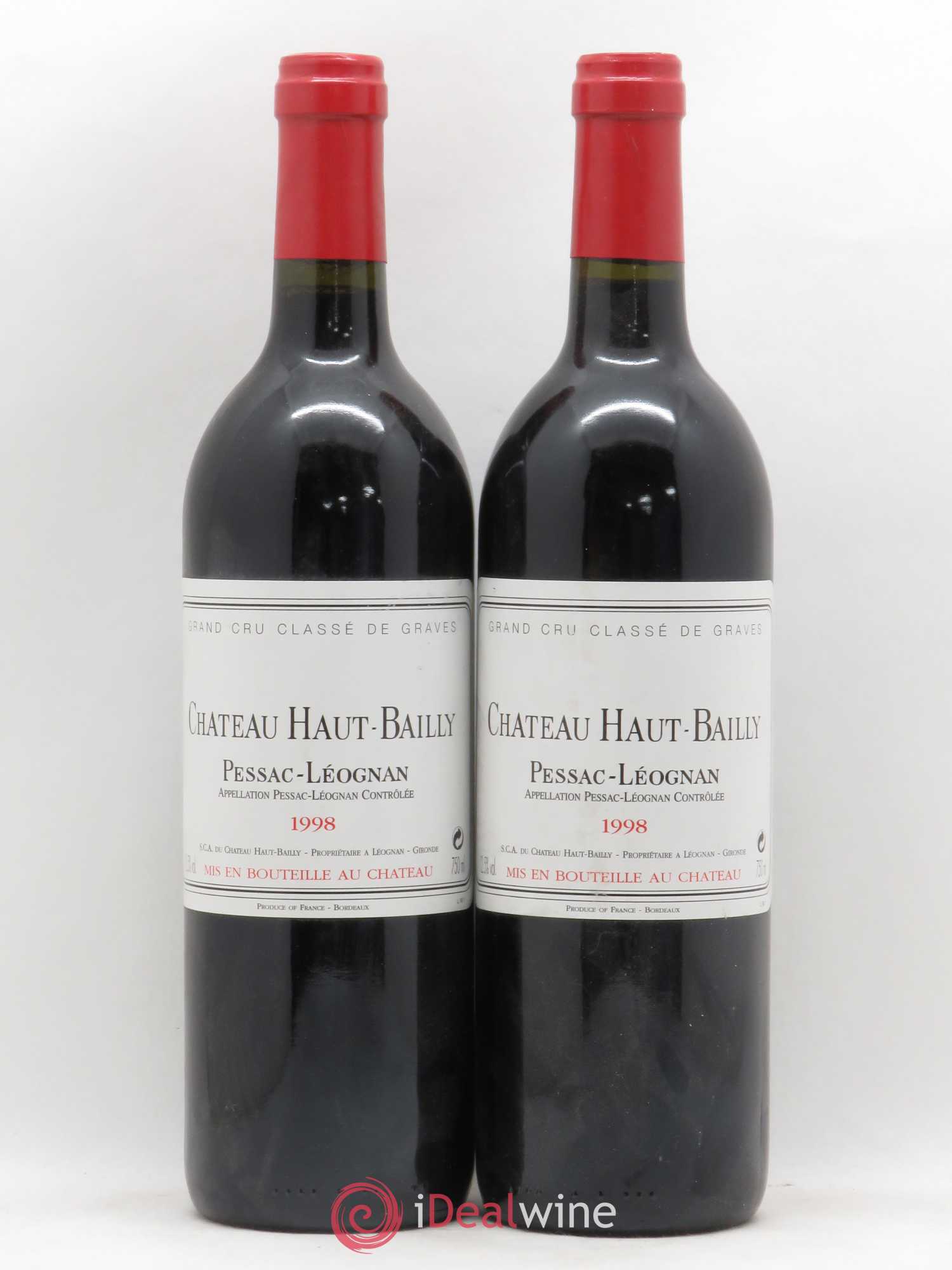 Château Haut-Bailly Cru Classé de Graves 1998 - Lot de 2 bouteilles - 0