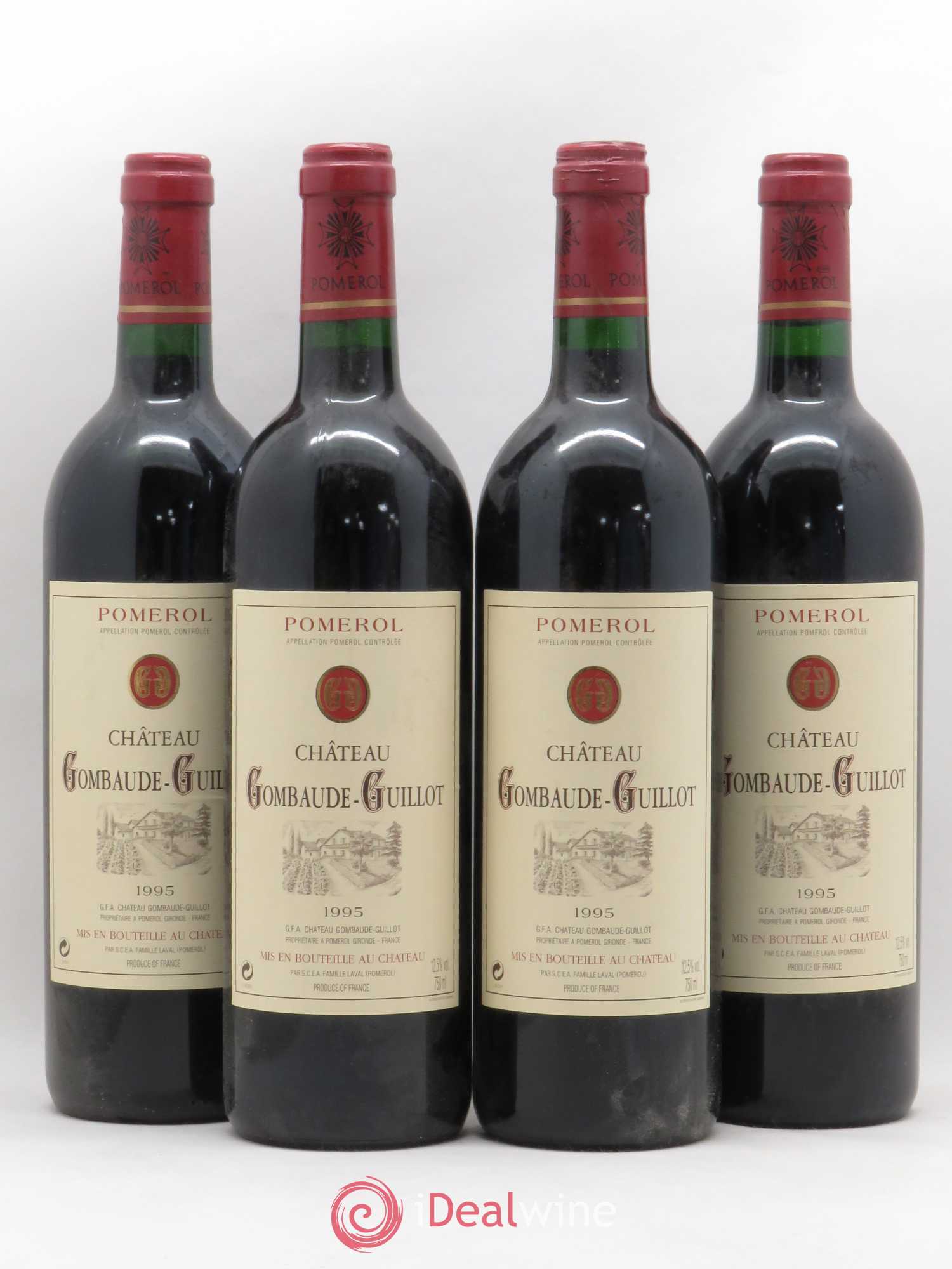 Château Gombaude Guillot 1995 - Lot de 4 bouteilles - 0