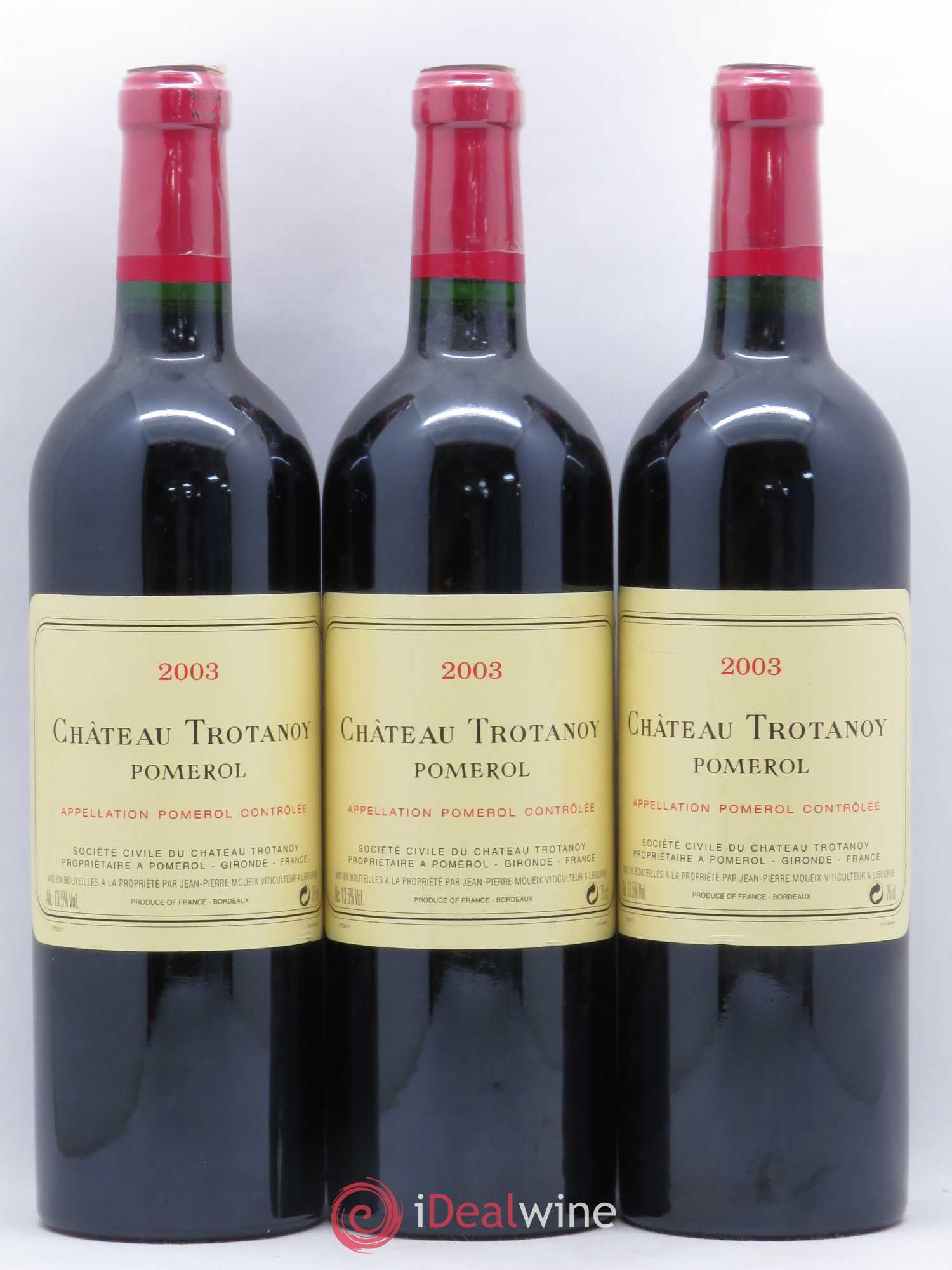 Château Trotanoy 2003 - Lot de 3 bouteilles - 0