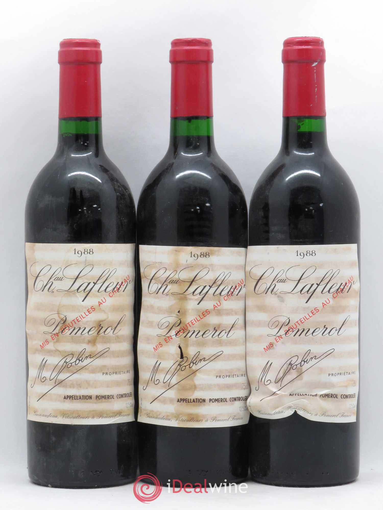 Château Lafleur 1988 - Lot de 3 bouteilles - 0