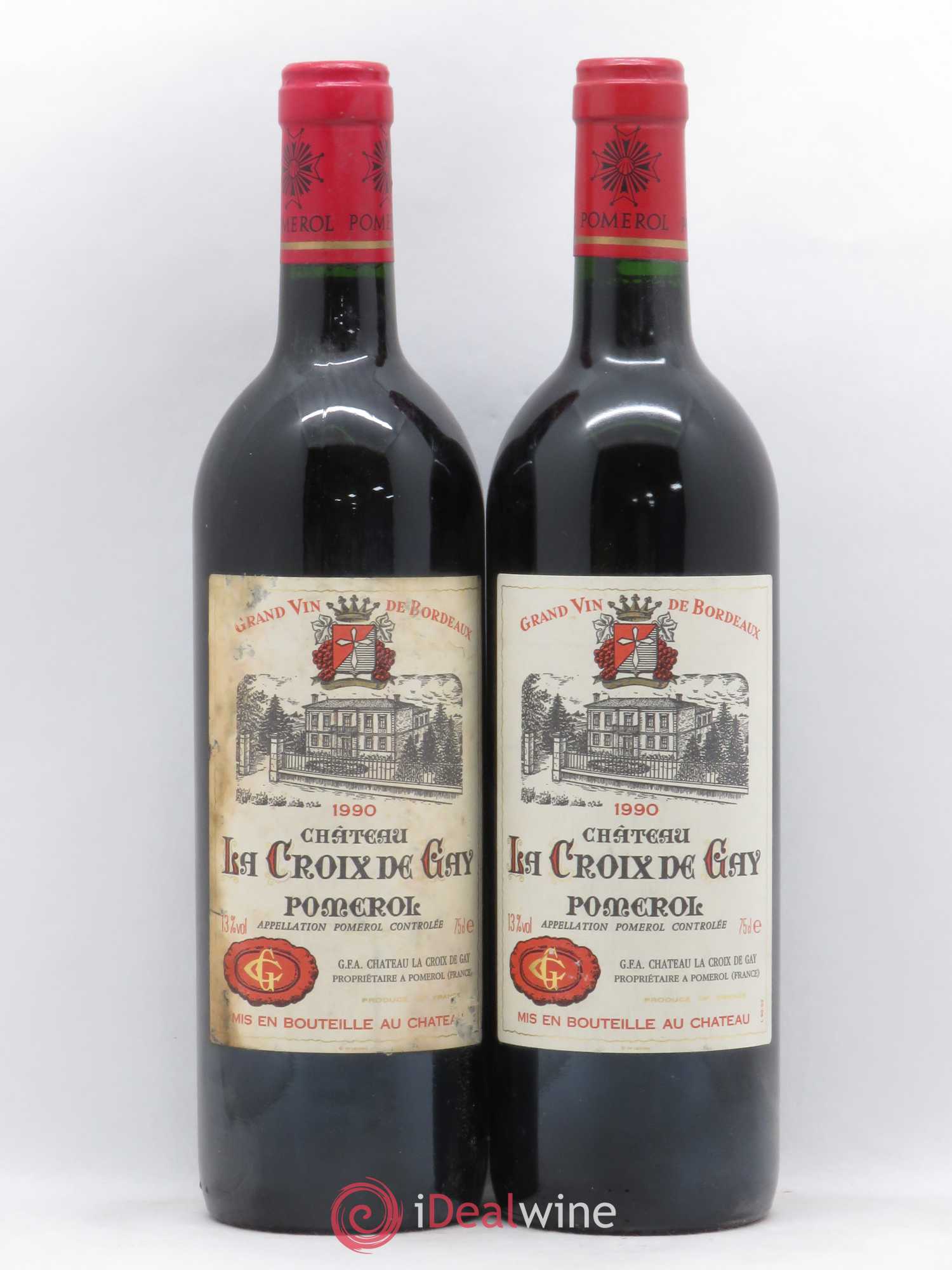 Château la Croix de Gay 1990 - Lot de 2 bouteilles - 0