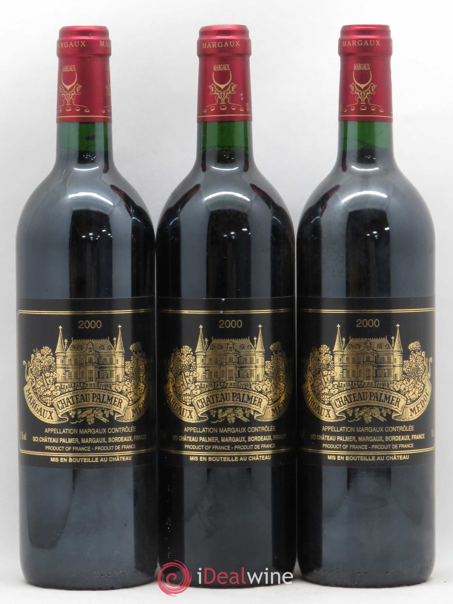 Château Palmer 3ème Grand Cru Classé 2000 - Lot de 3 bouteilles - 0