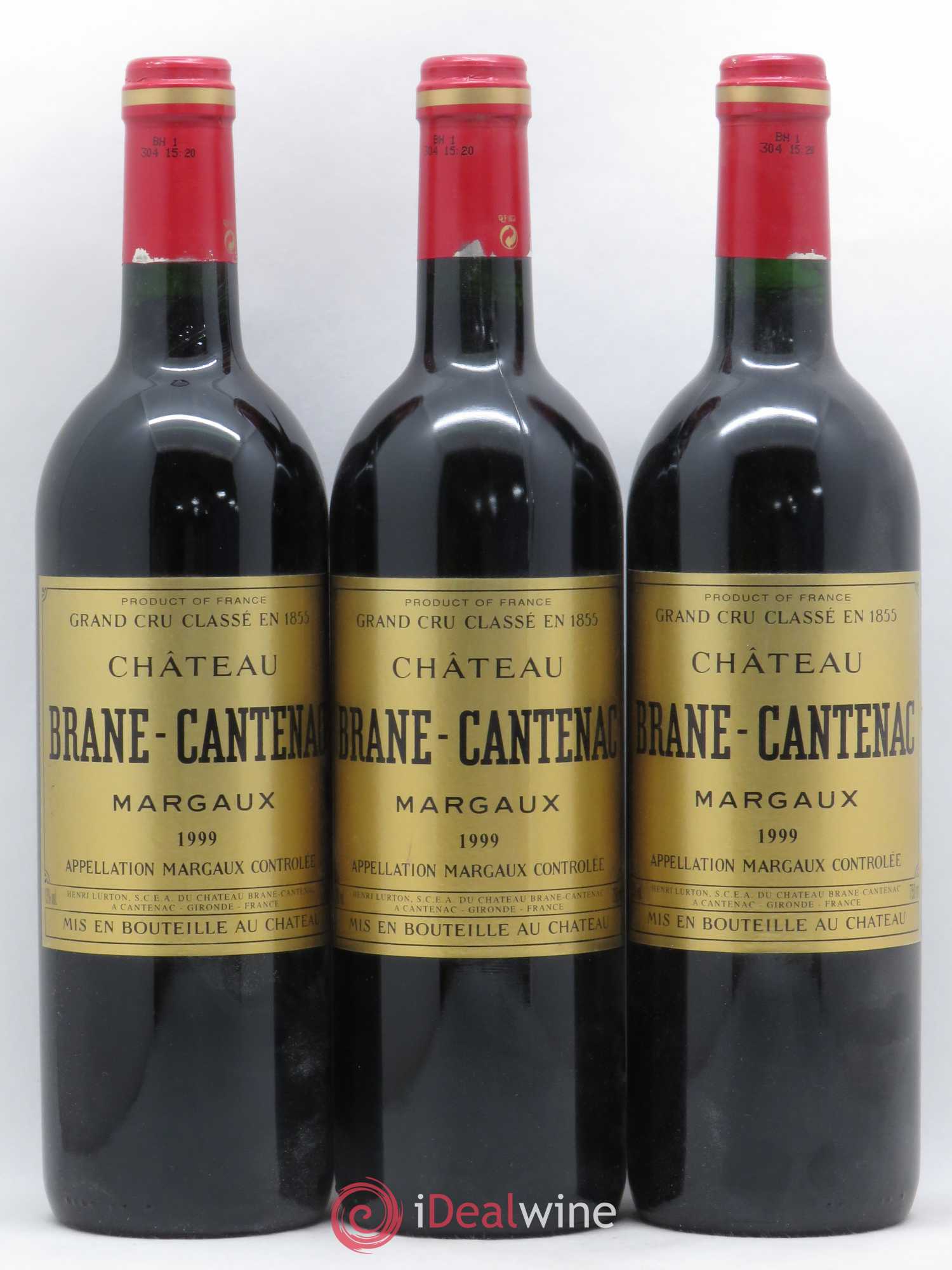 Château Brane Cantenac 2ème Grand Cru Classé 1999 - Lot de 3 bouteilles - 0
