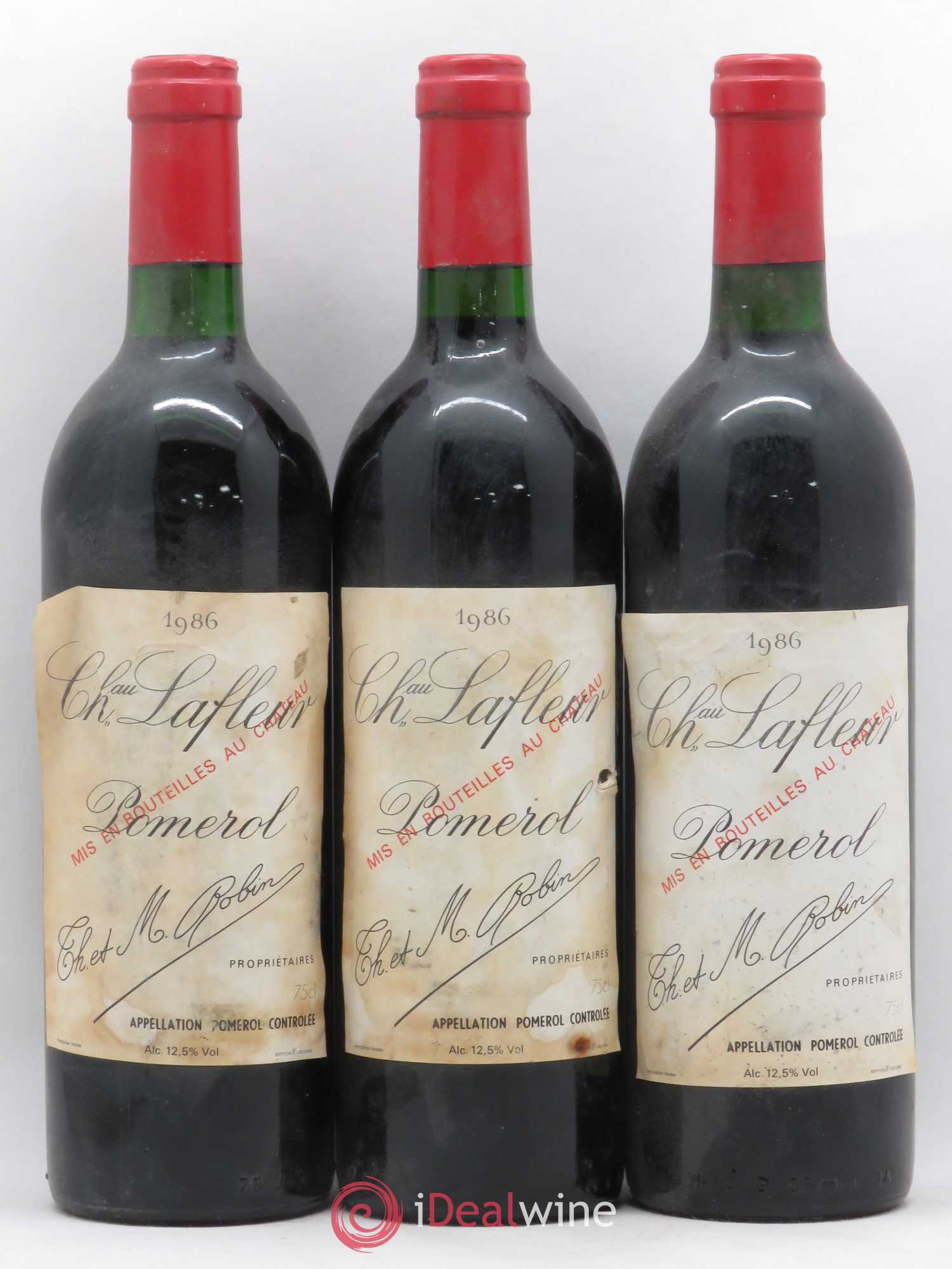 Château Lafleur 1986 - Lot de 3 bouteilles - 0