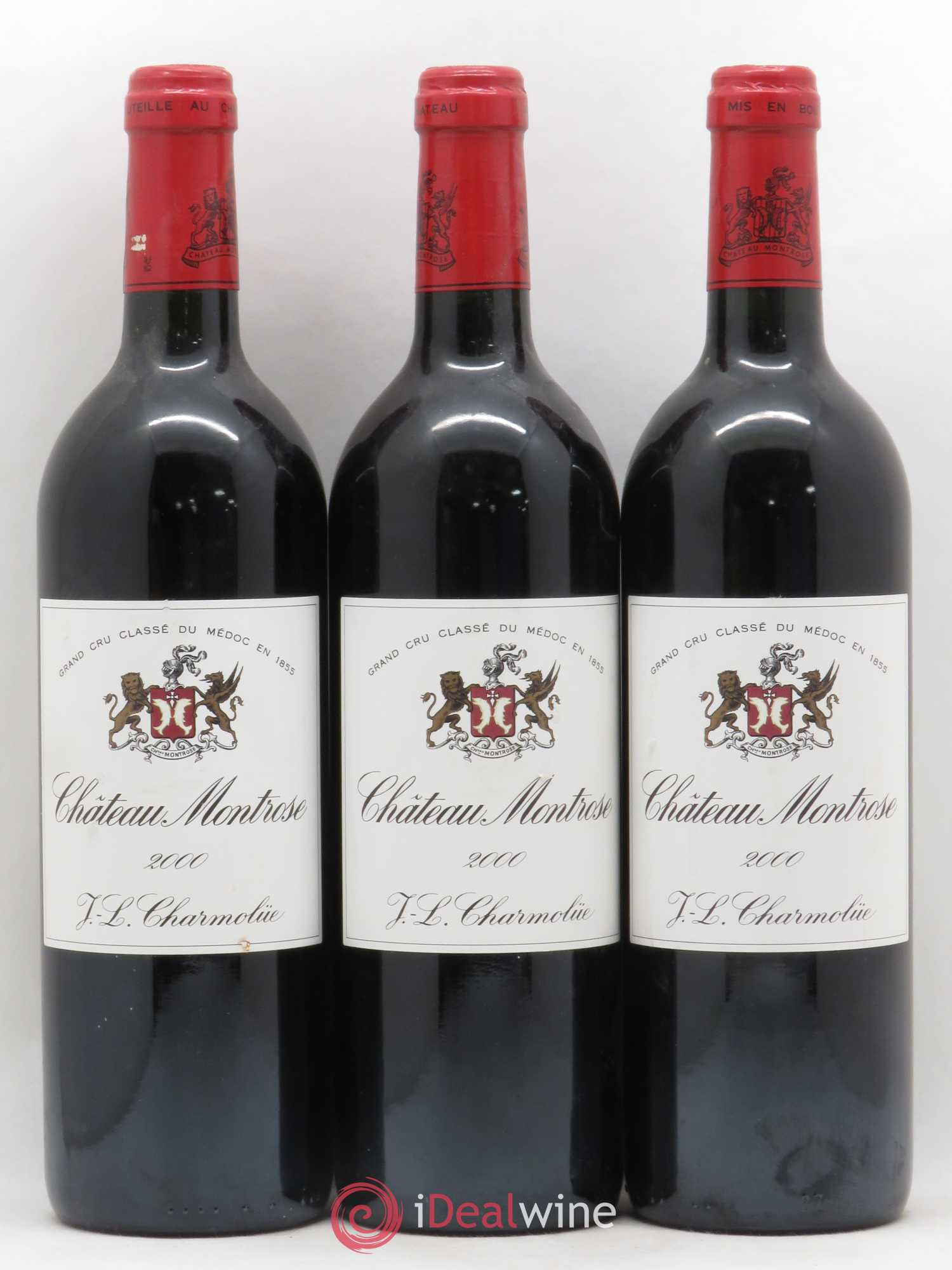 Château Montrose 2ème Grand Cru Classé 2000 - Lot de 3 bouteilles - 0