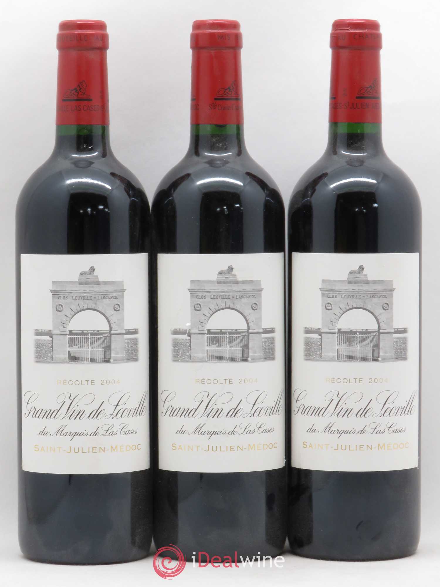 Château Léoville Las Cases 2ème Grand Cru Classé 2004 - Lot de 3 bouteilles - 0