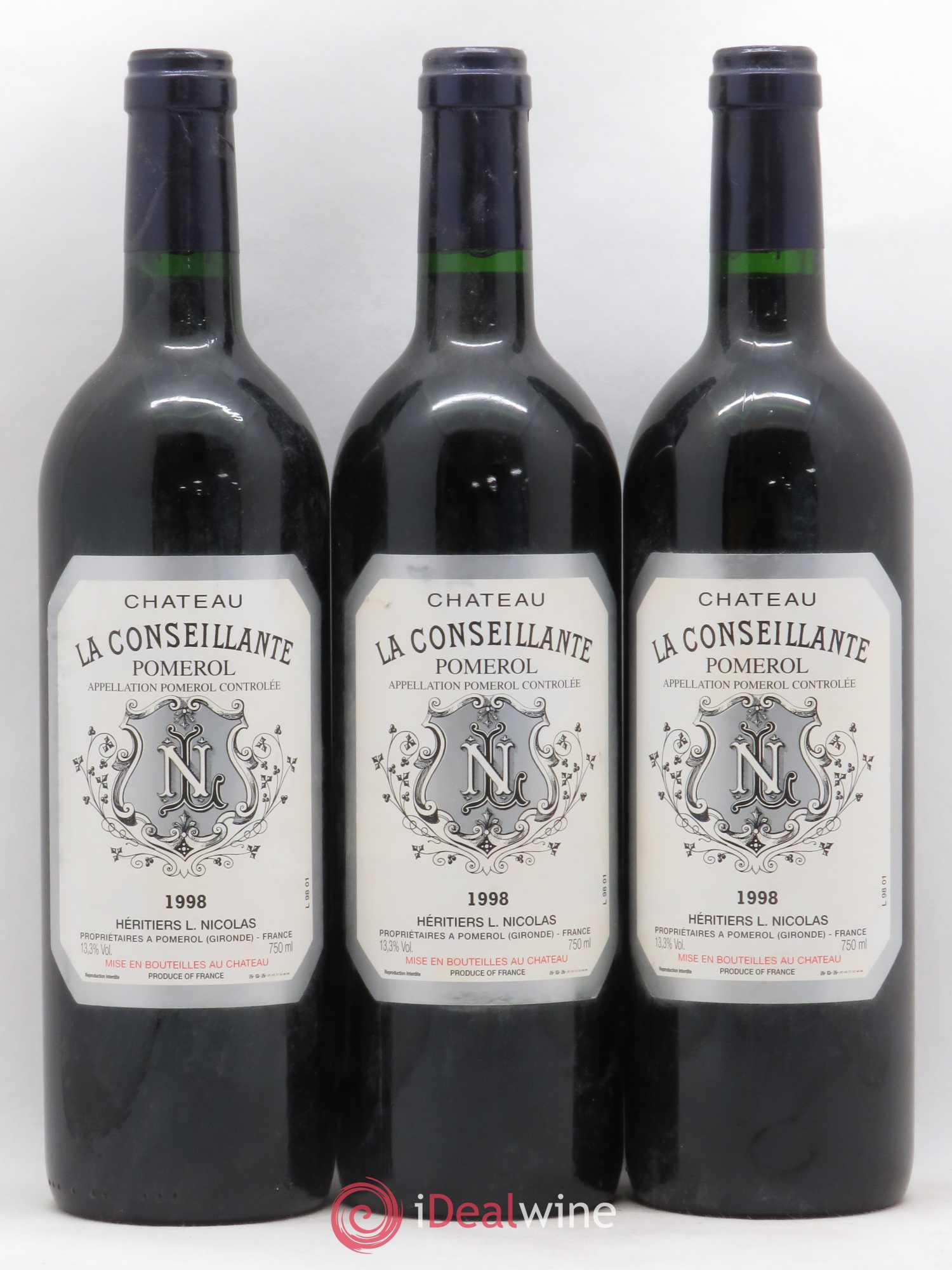 Château la Conseillante 1998 - Lot de 3 bouteilles - 0
