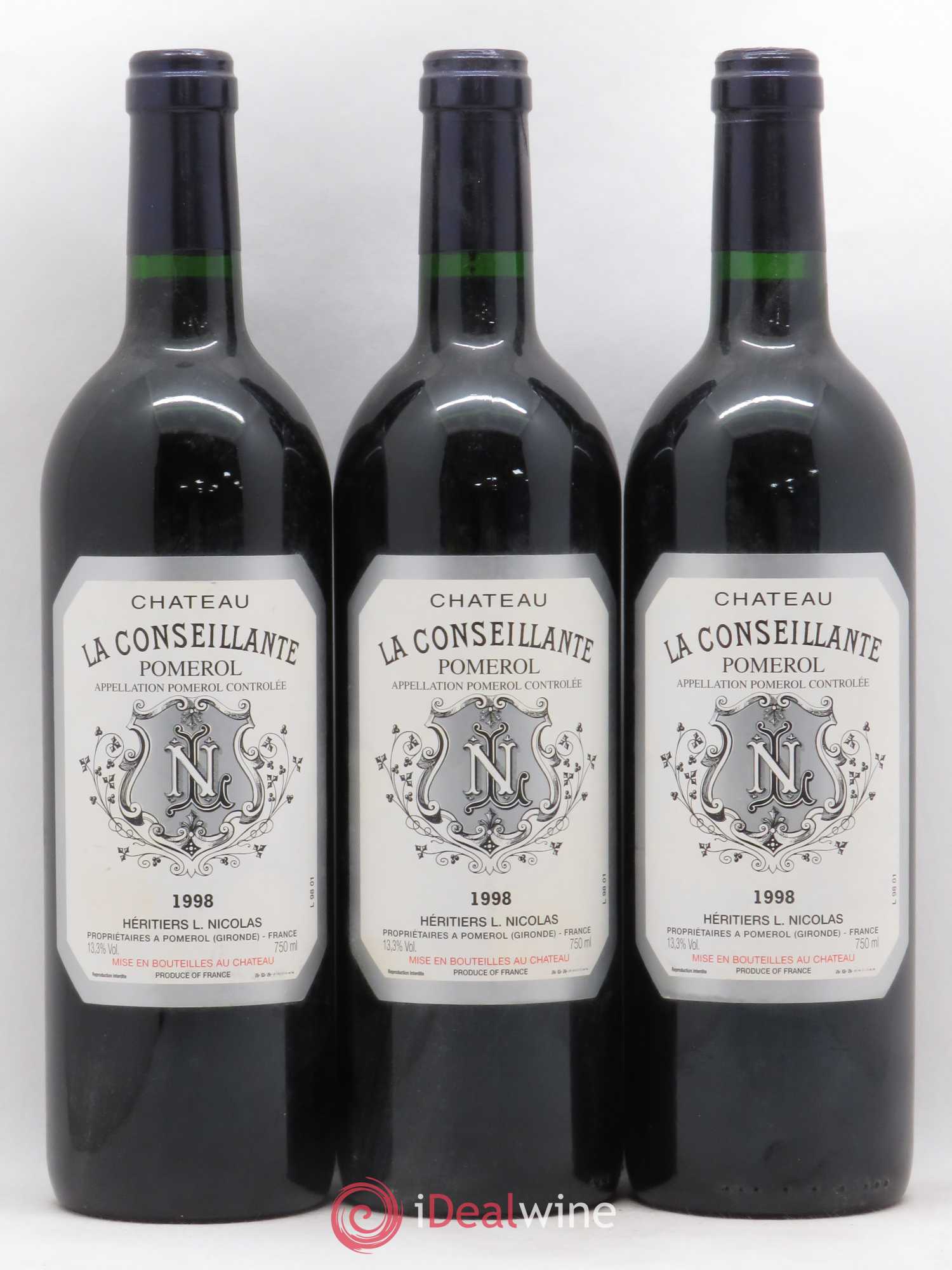 Château la Conseillante 1998 - Lot de 3 bouteilles - 0