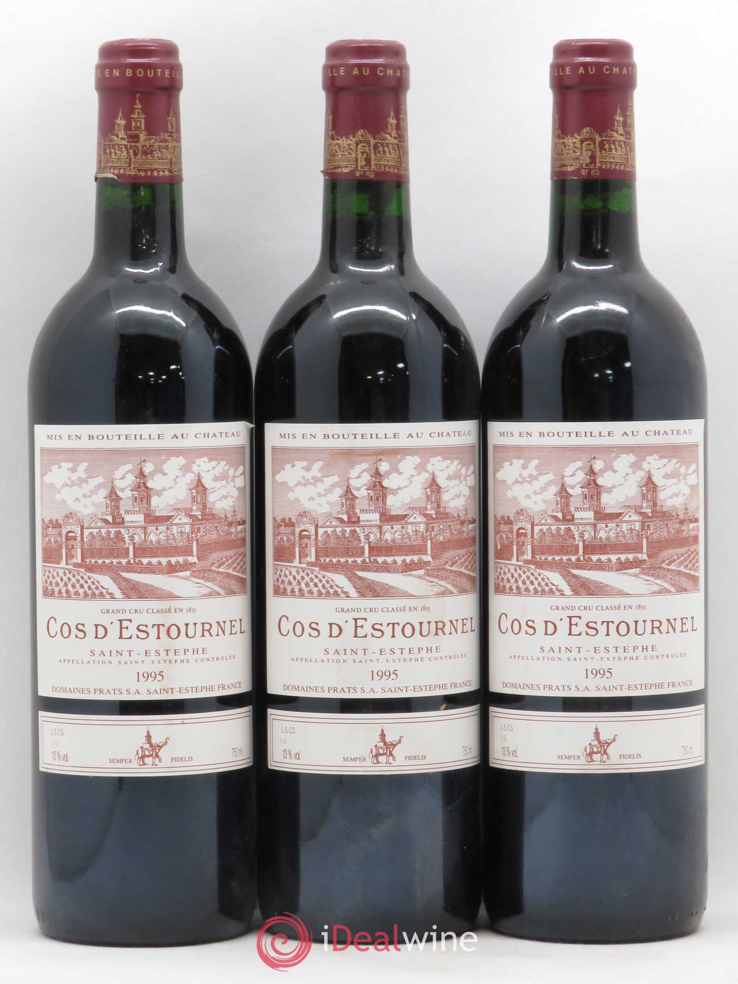 Cos d'Estournel 2ème Grand Cru Classé 1995 - Lot de 3 bouteilles - 0