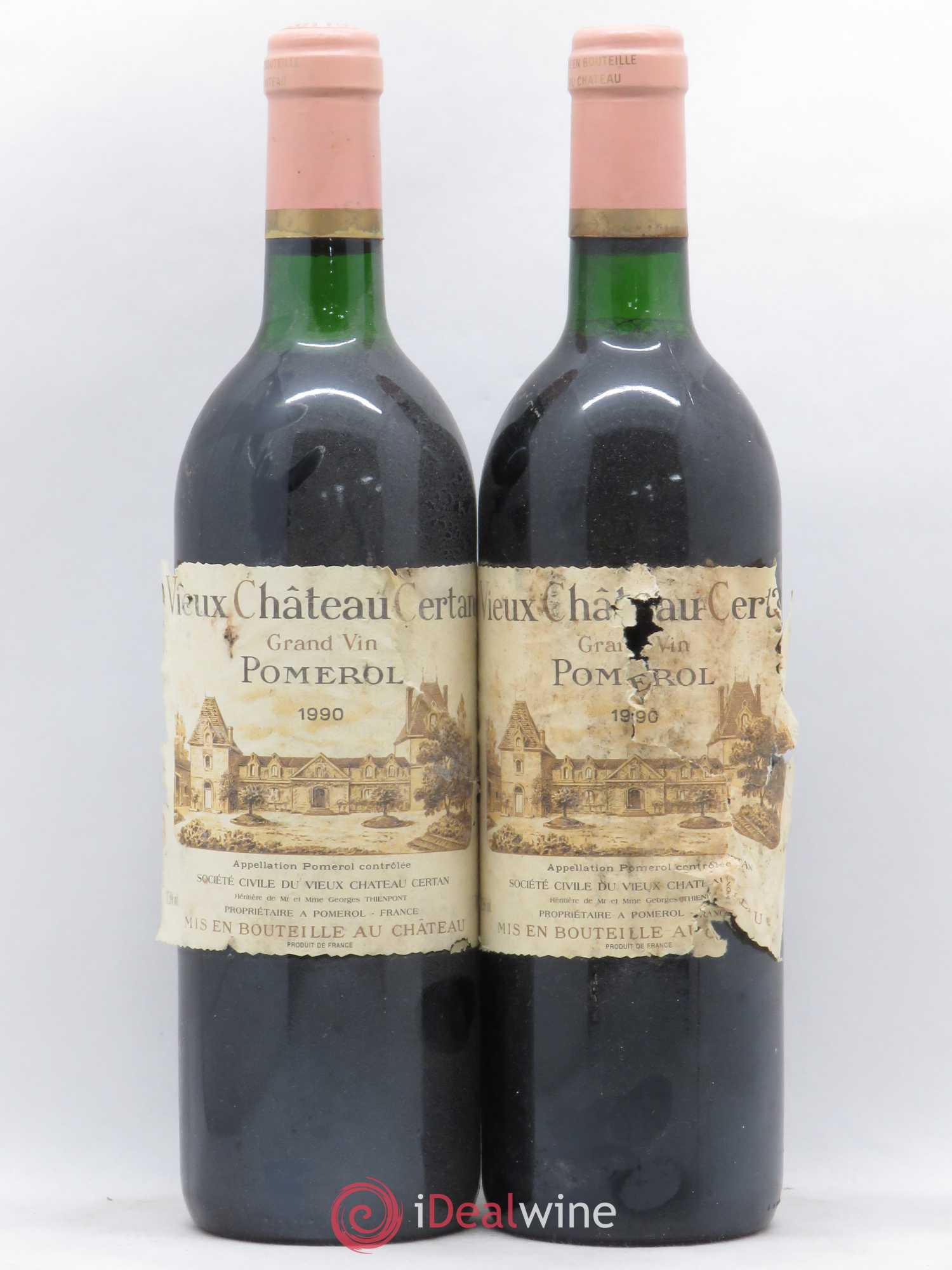 Vieux Château Certan 1990 - Lot de 2 bouteilles - 0
