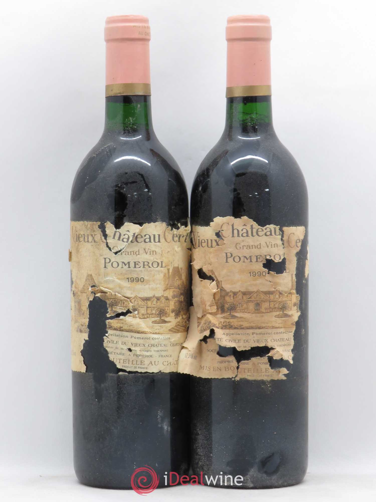 Vieux Château Certan 1990 - Lot de 2 bouteilles - 0