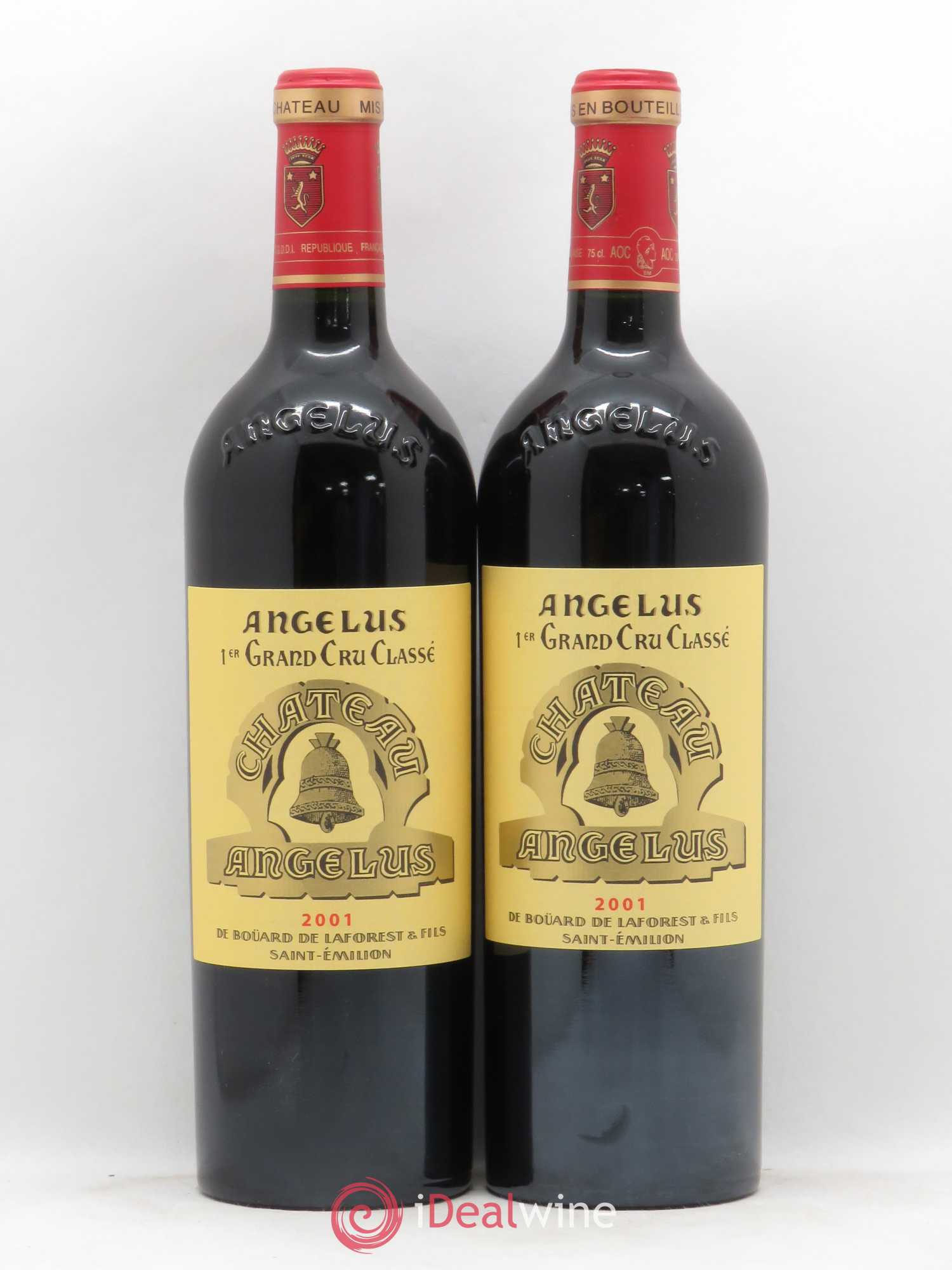 Château Angélus 1er Grand Cru Classé A 2001 - Lot de 2 bouteilles - 0