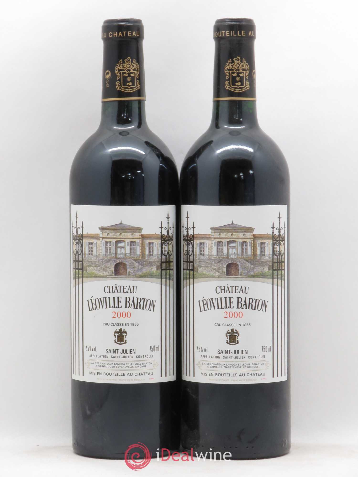 Château Léoville Barton 2ème Grand Cru Classé 2000 - Lot de 2 bouteilles - 0