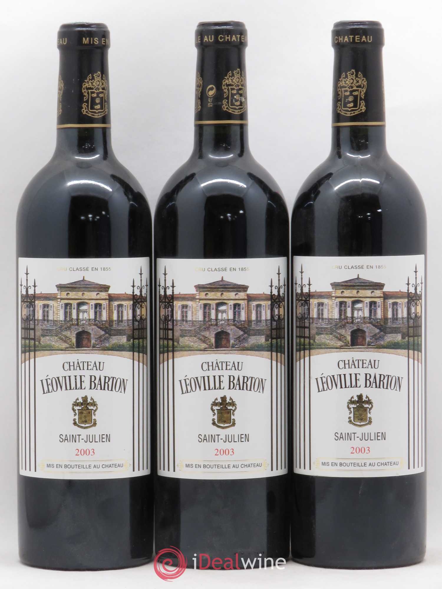 Château Léoville Barton 2ème Grand Cru Classé 2003 - Lot de 3 bouteilles - 0