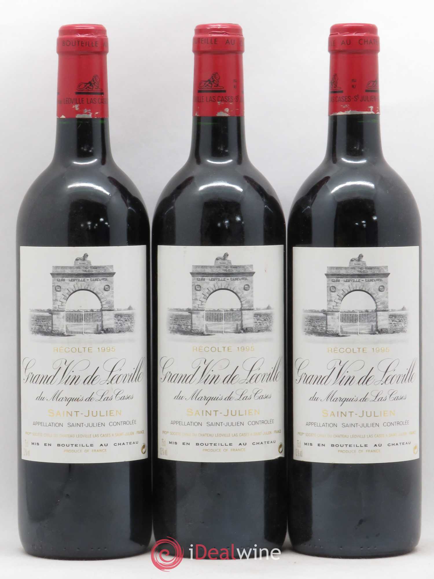 Château Léoville Las Cases 2ème Grand Cru Classé 1995 - Lot de 3 bouteilles - 0
