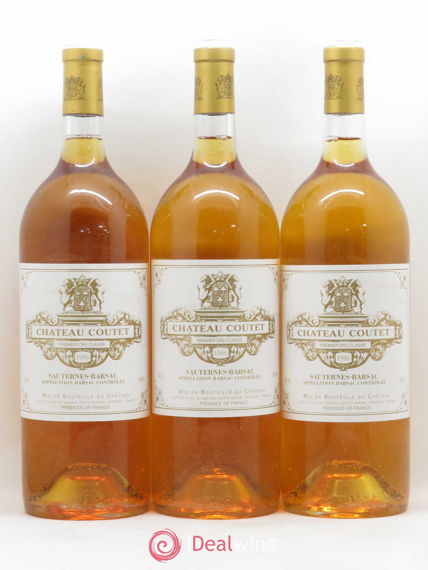 Château Coutet 1er Grand Cru Classé 1996 - Lotto di 3 magnum - 0