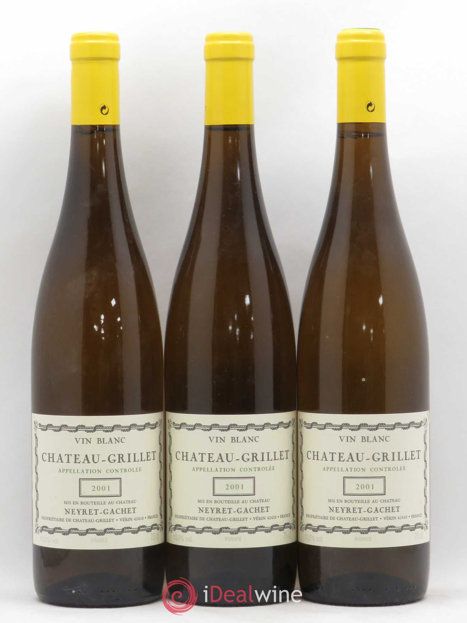 Château Grillet Château-Grillet 2001 - Lot de 3 bouteilles - 0