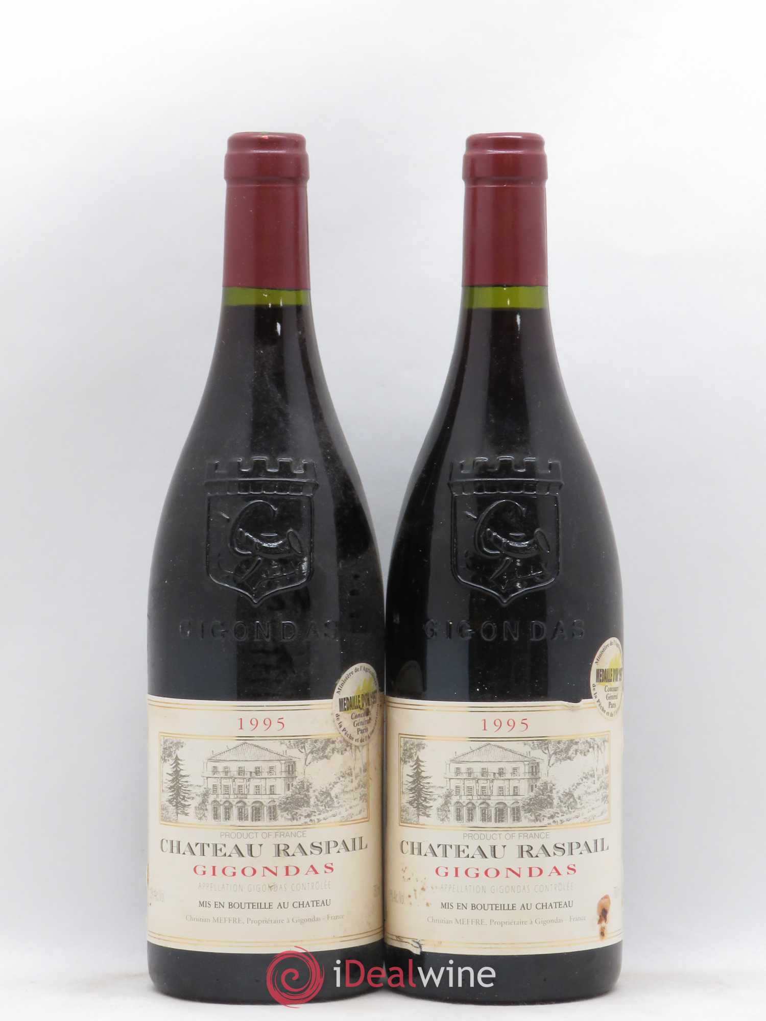 Gigondas Raspail-Ay 1995 - Posten von 2 Flaschen - 0