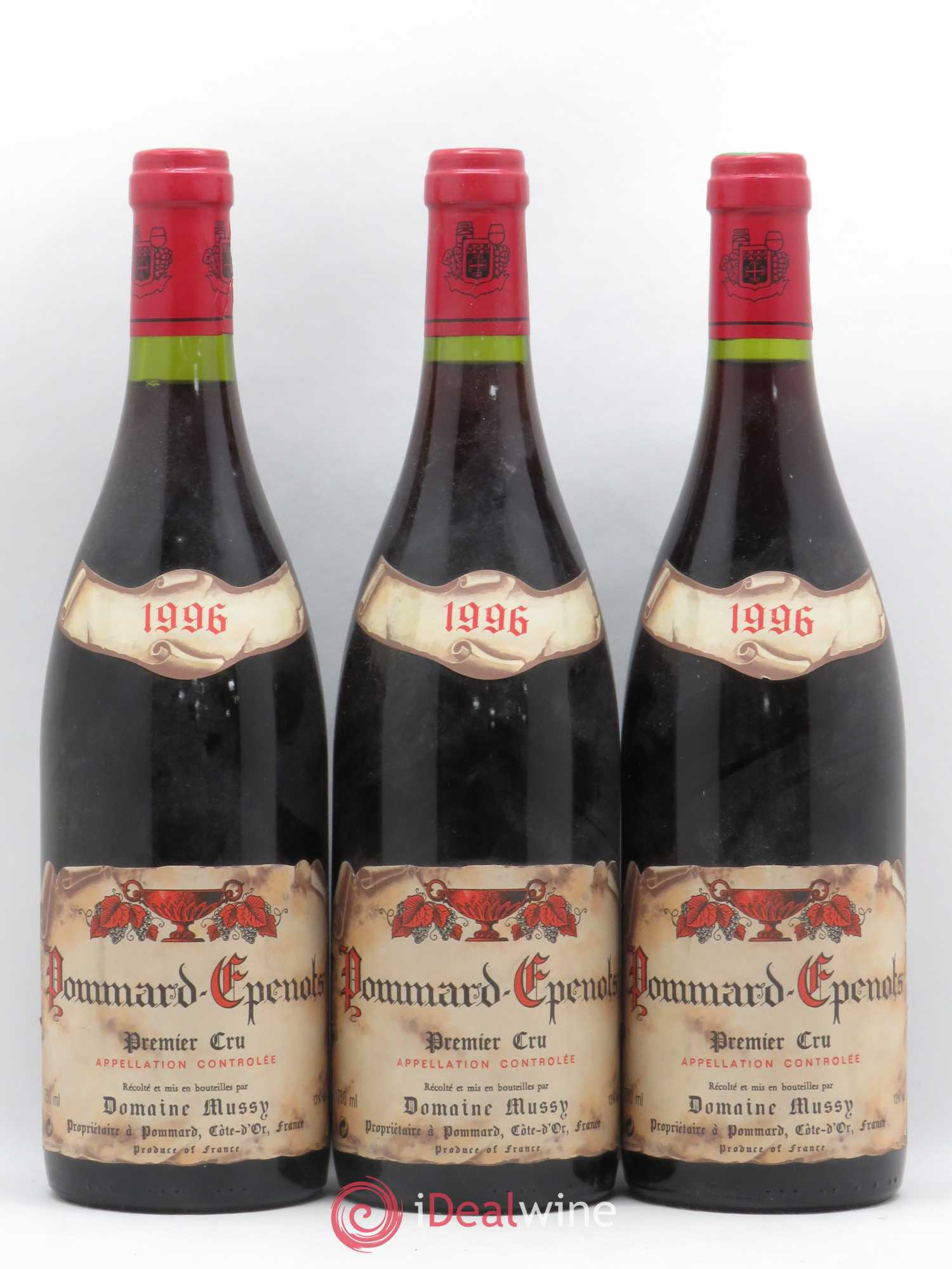 Pommard 1er Cru Epenots Mussy 1996 - Posten von 3 Flaschen - 0