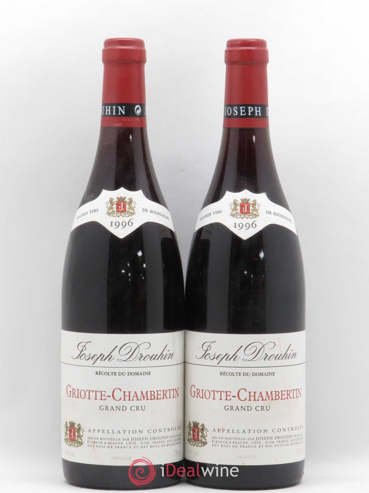 Griotte-Chambertin Grand Cru Joseph Drouhin 1996 - Lot de 2 bouteilles - 0