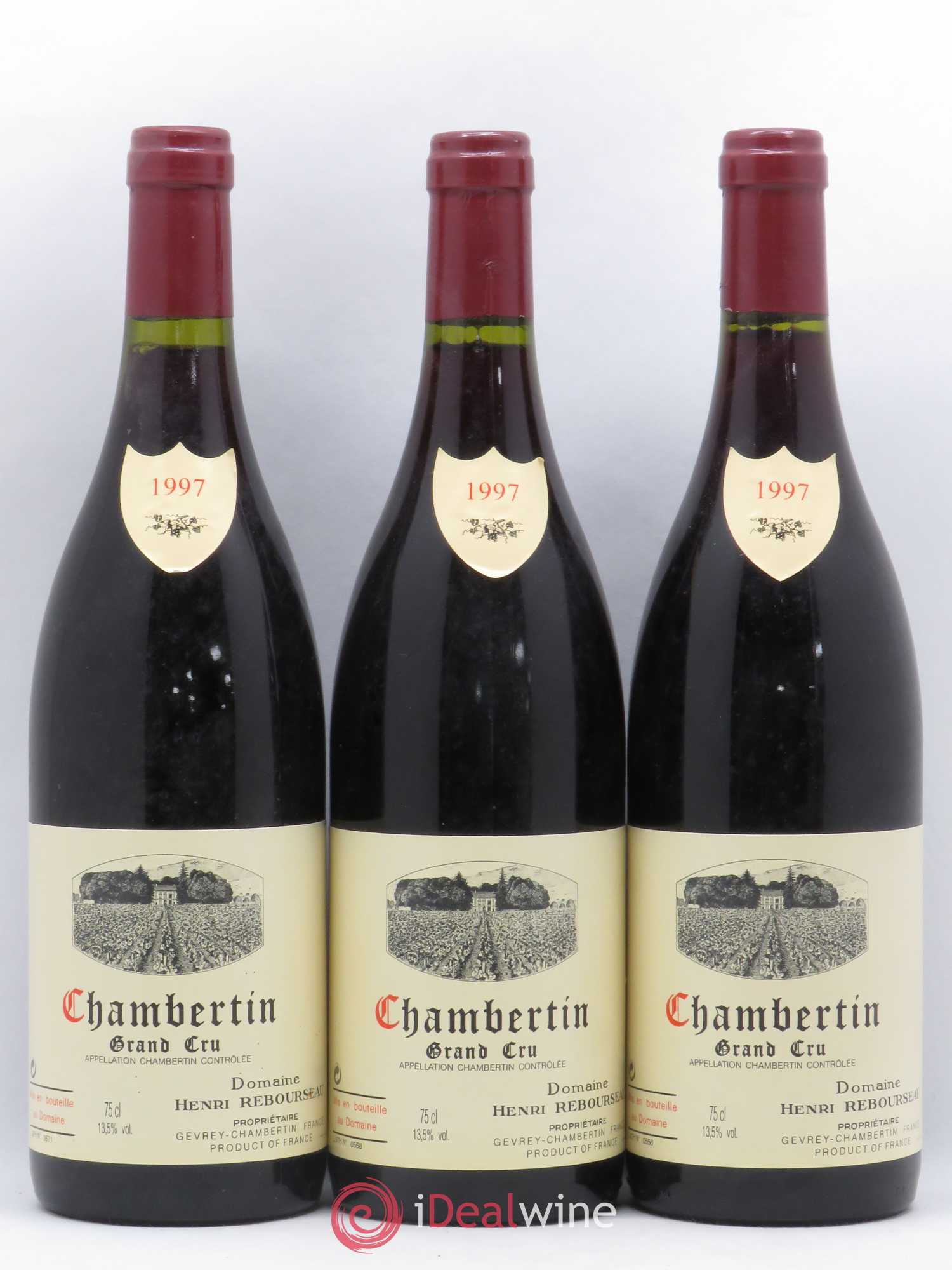 Chambertin Grand Cru Henri Rebourseau 1997 - Lot de 3 bouteilles - 0