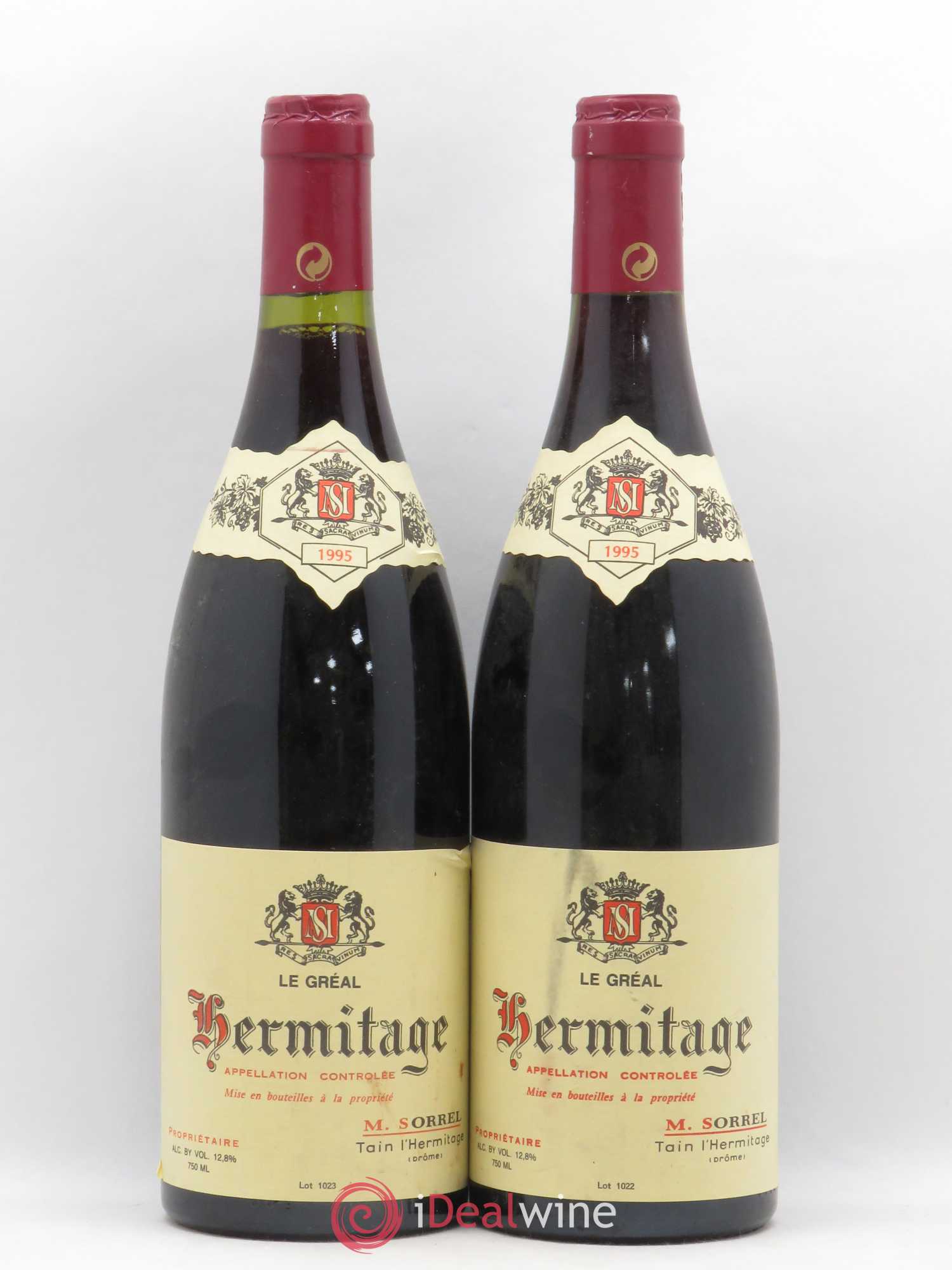 Hermitage Le Gréal Marc Sorrel 1995 - Lot de 2 bouteilles - 0