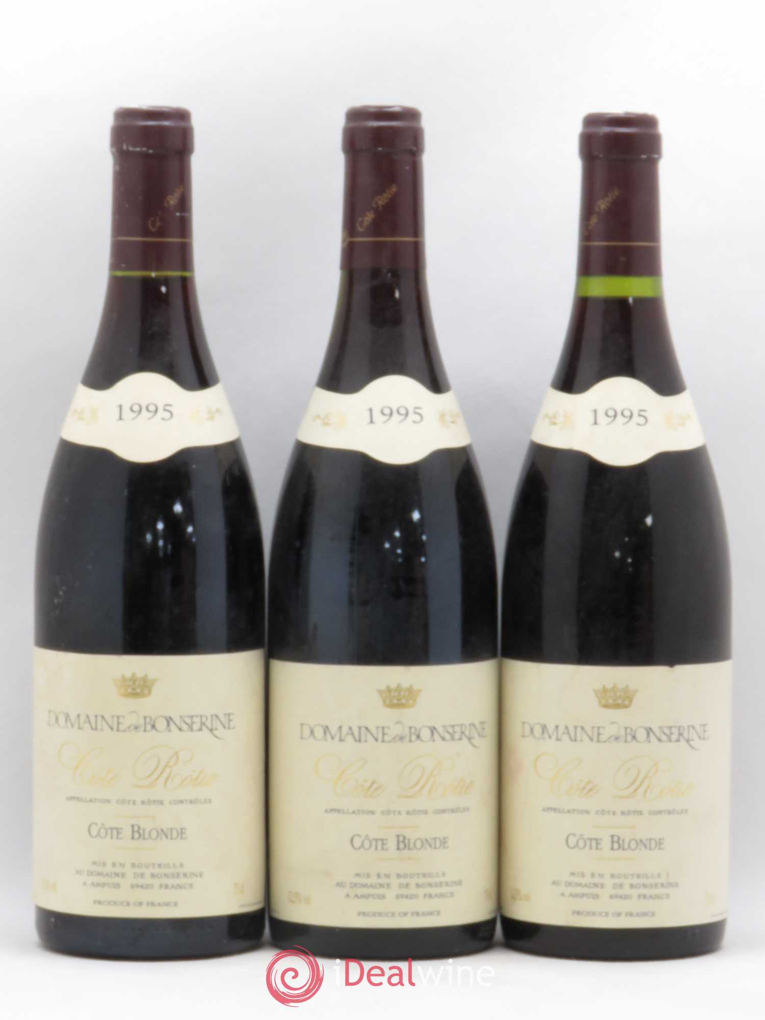 Côte-Rôtie Côte Blonde Domaine de Bonserine 1995 - Posten von 3 Flaschen - 0