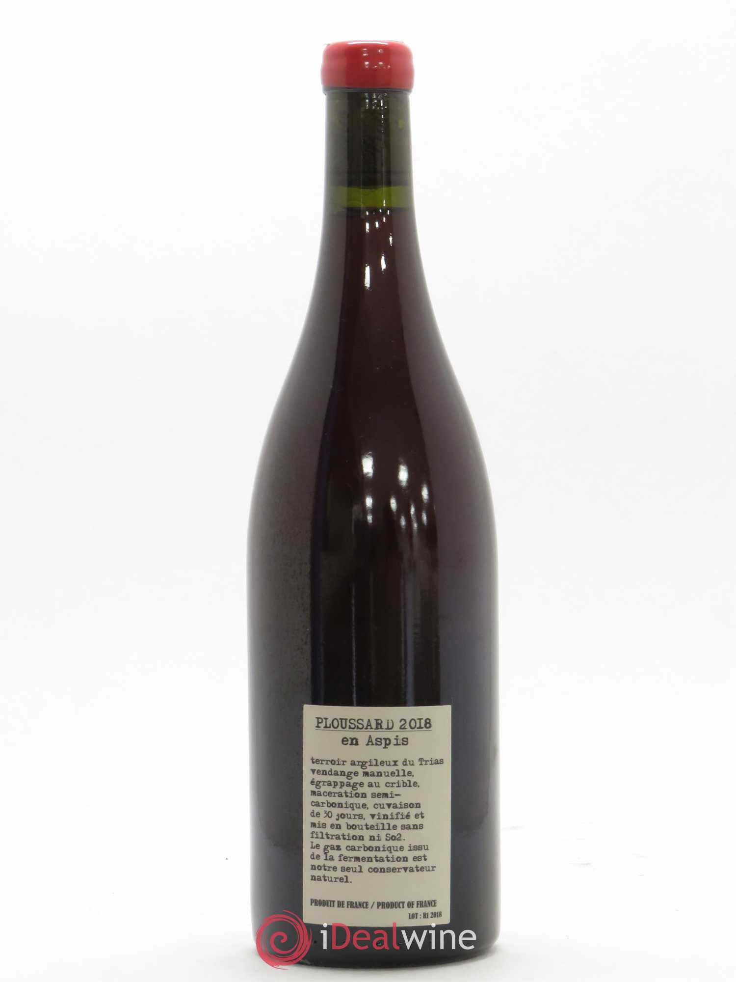 Arbois-Pupillin Ploussard En Aspis Adeline Houillon & Renaud Bruyère 2018 - Lot de 1 bouteille - 1
