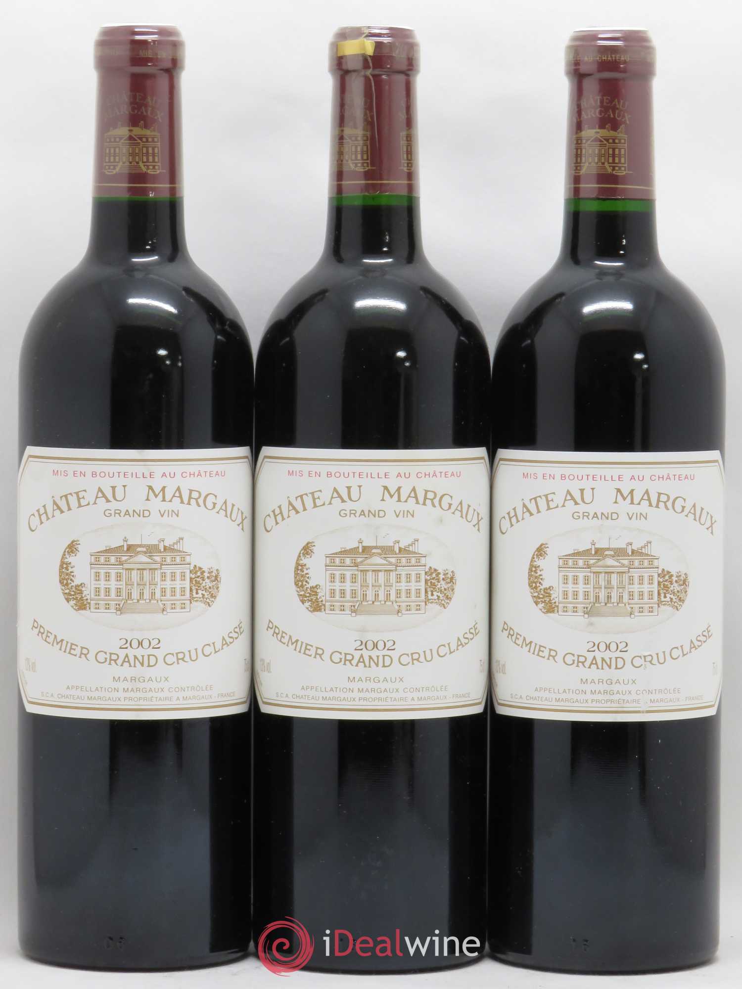Château Margaux 1er Grand Cru Classé 2002 - Lot de 3 bouteilles - 0