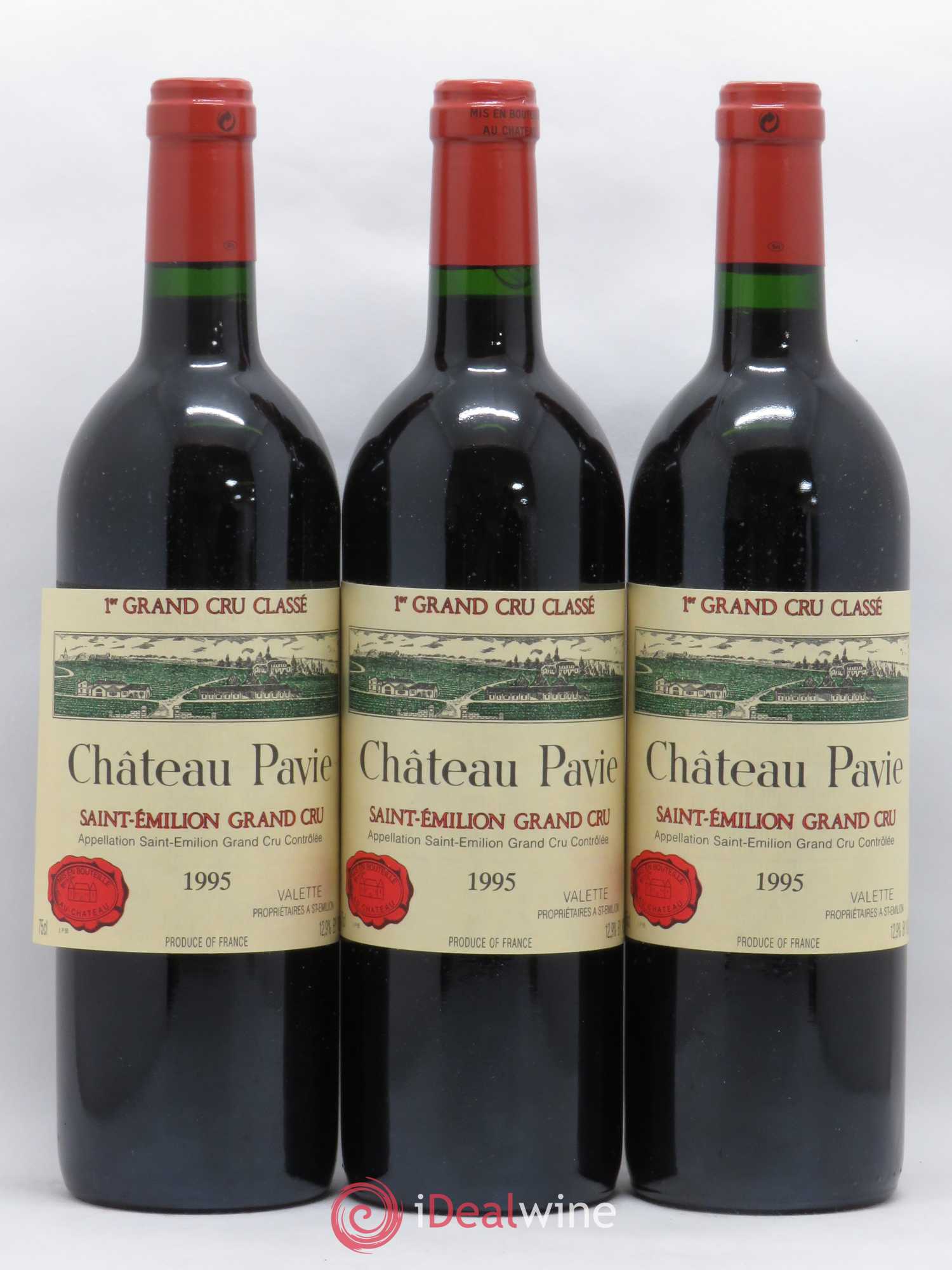 Château Pavie 1er Grand Cru Classé A 1995 - Lot de 3 bouteilles - 0
