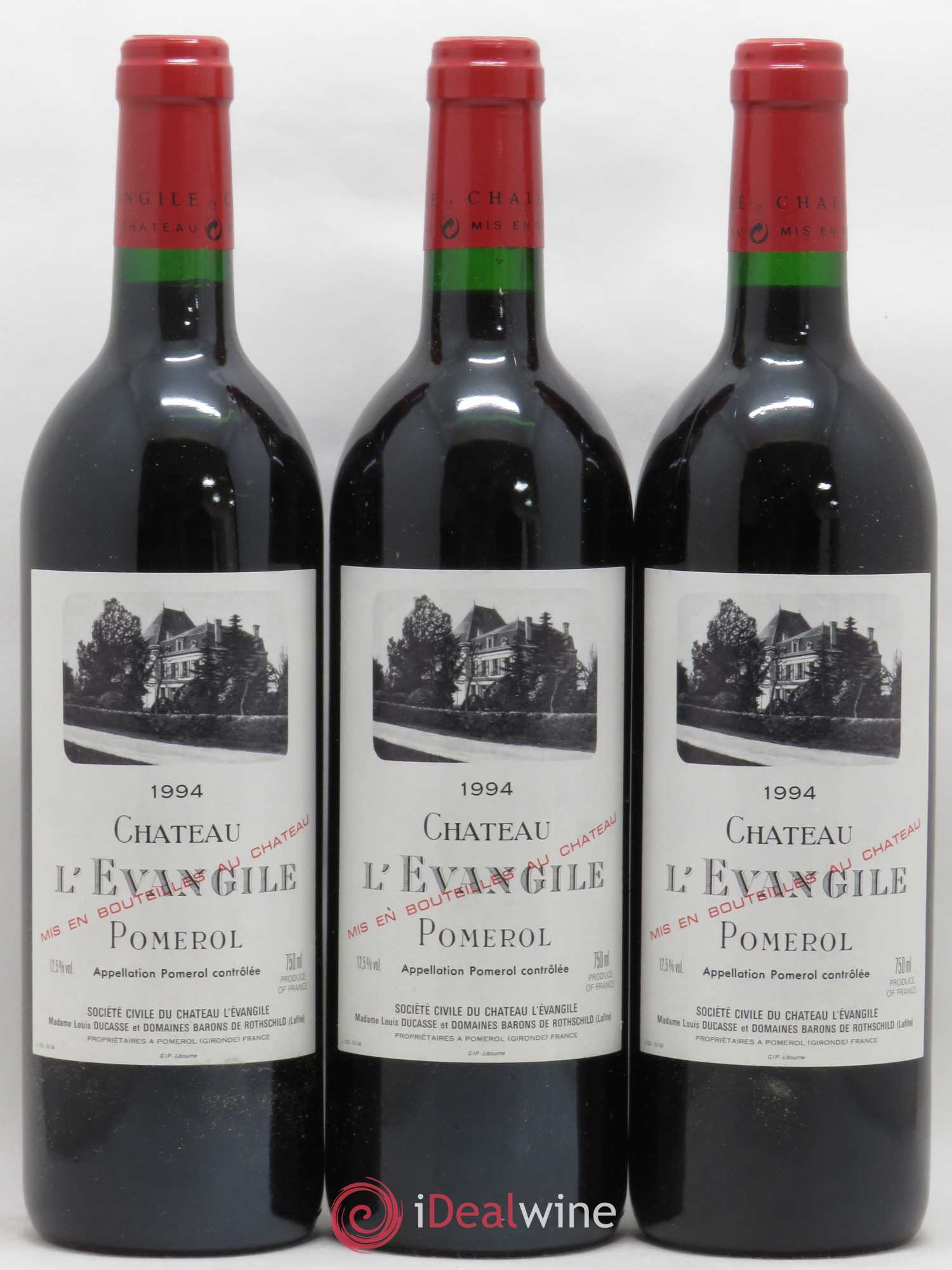 Château l' Évangile 1994 - Lot de 3 bouteilles - 0
