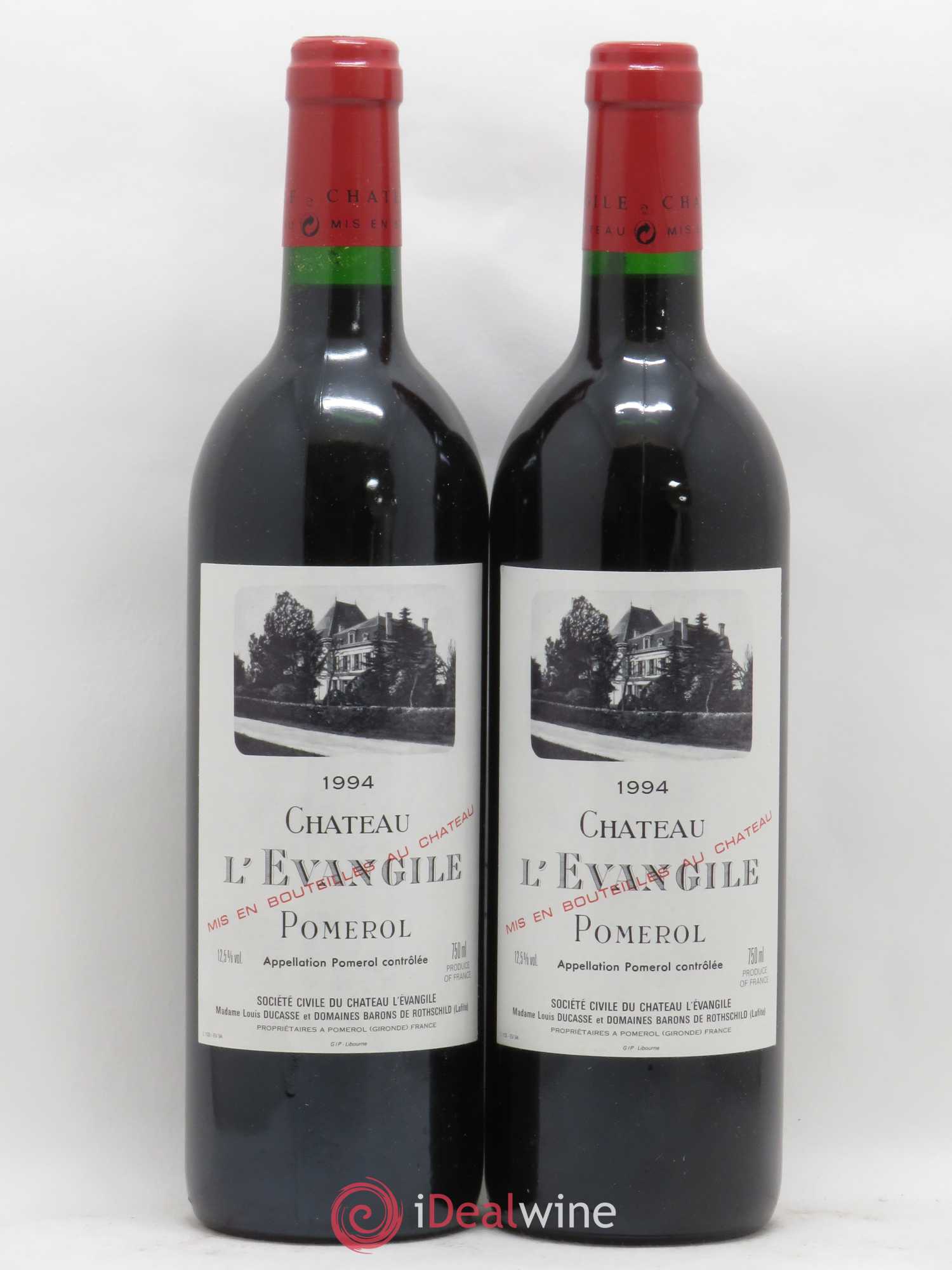 Château l' Évangile 1994 - Lot de 2 bouteilles - 0