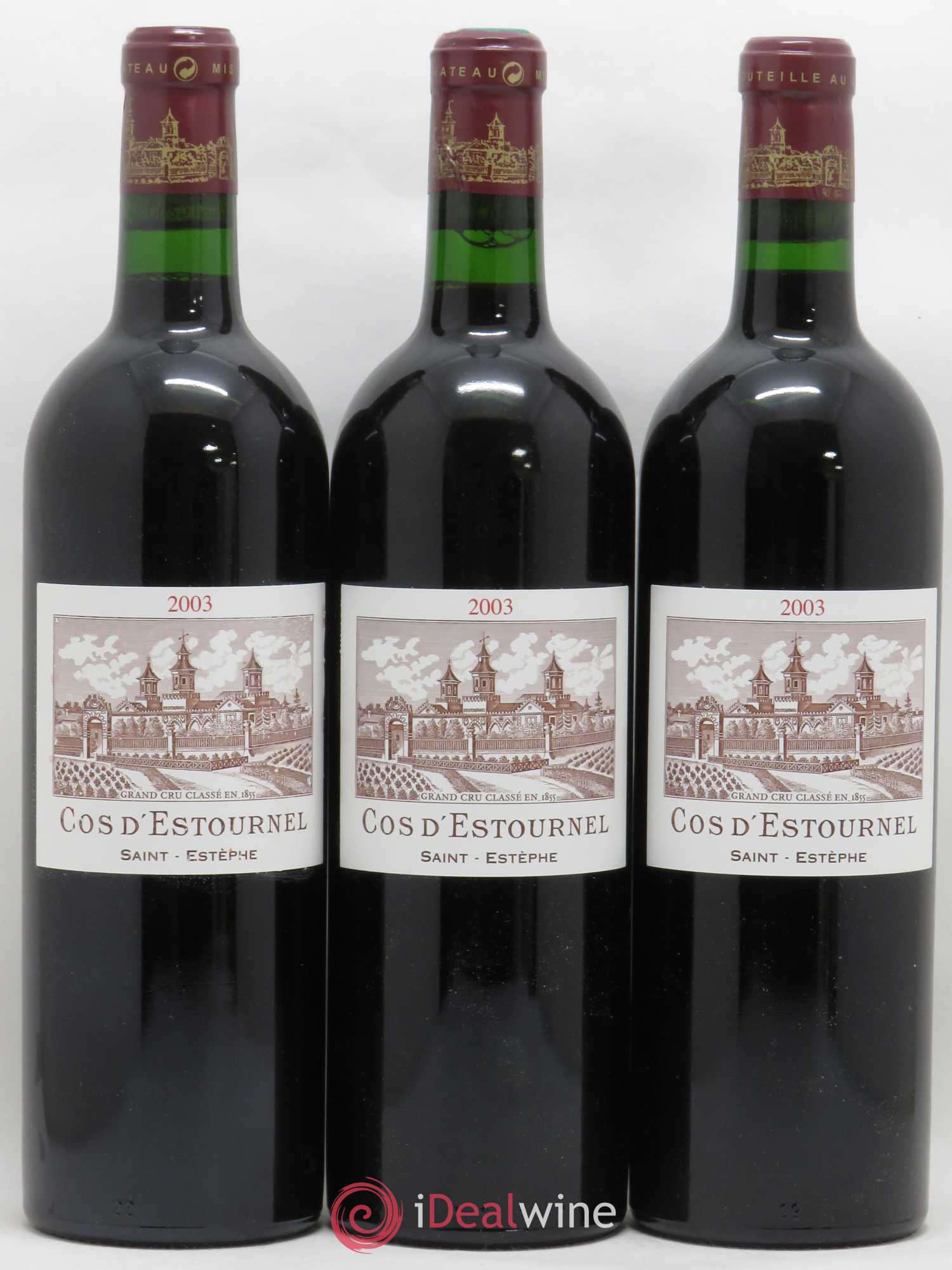 Cos d'Estournel 2ème Grand Cru Classé 2003 - Lot de 3 bouteilles - 0