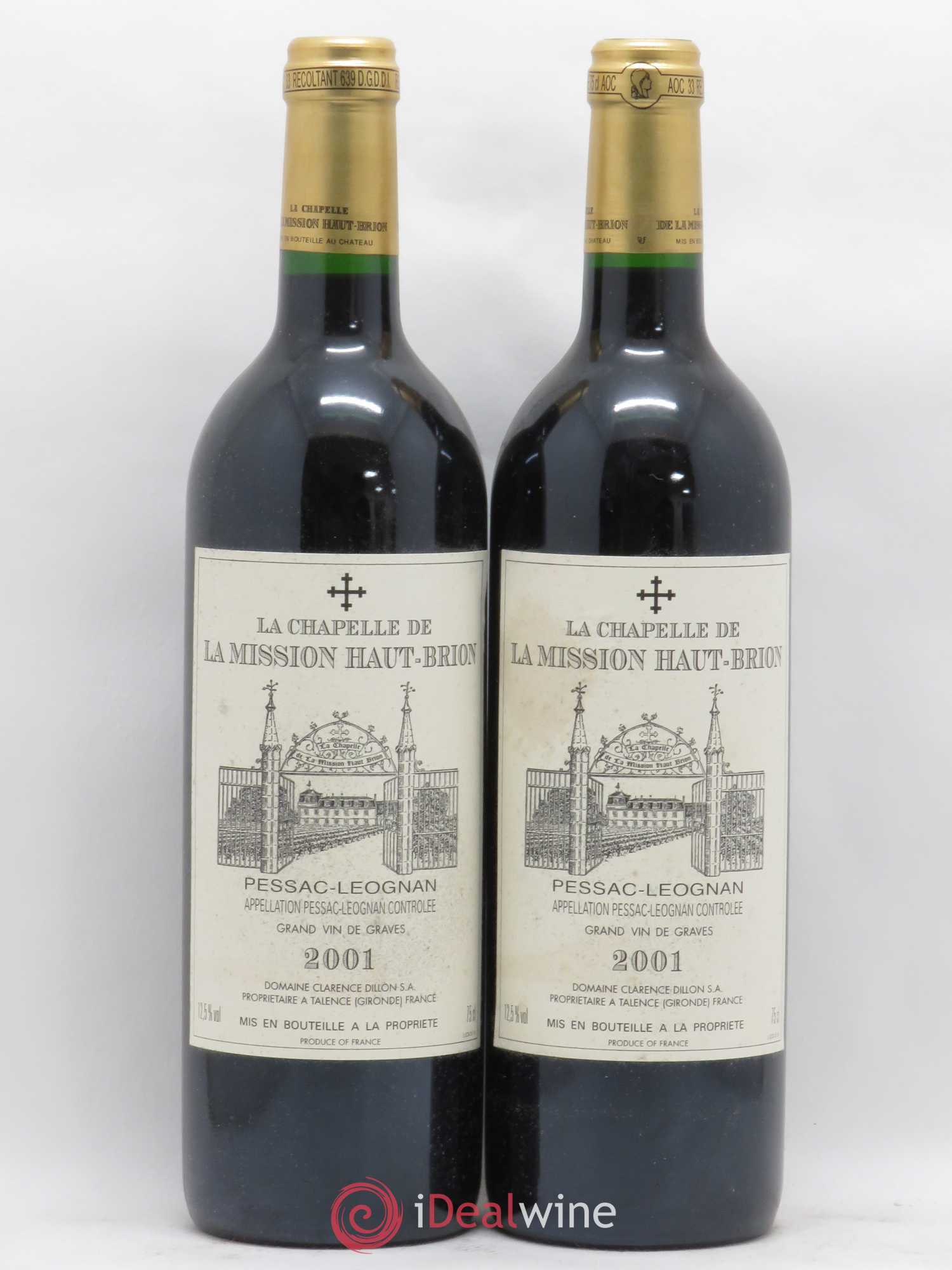 La Chapelle de La Mission Haut-Brion Second Vin 2001 - Lot de 2 bouteilles - 0