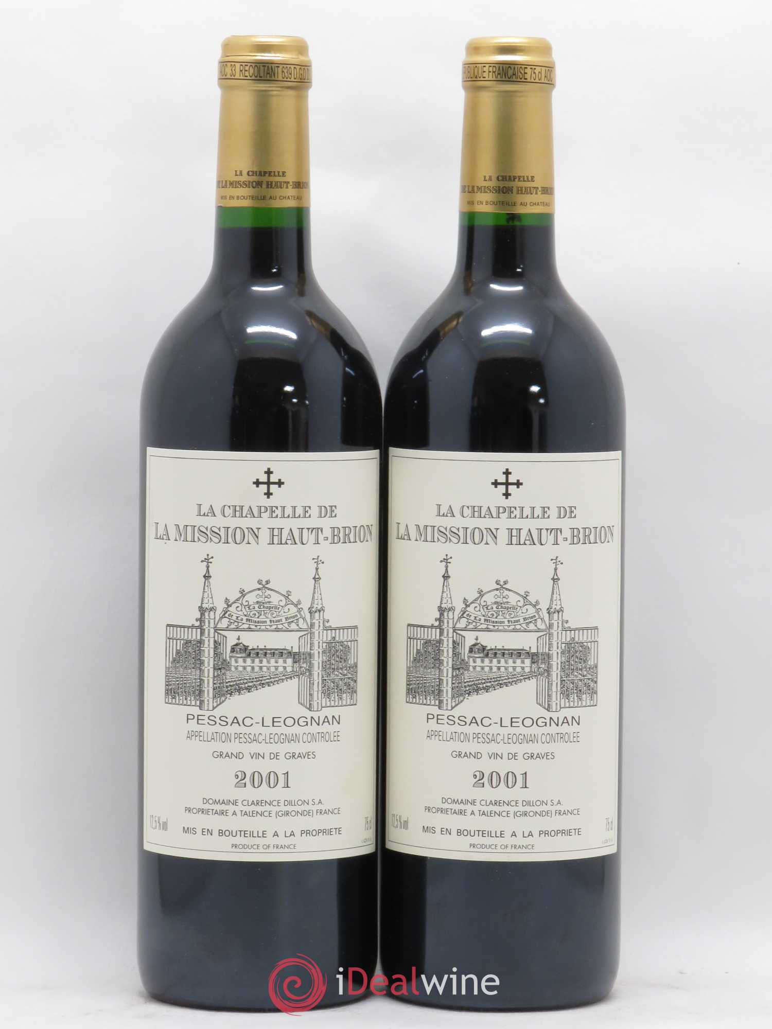 La Chapelle de La Mission Haut-Brion Second Vin 2001 - Lot de 2 bouteilles - 0