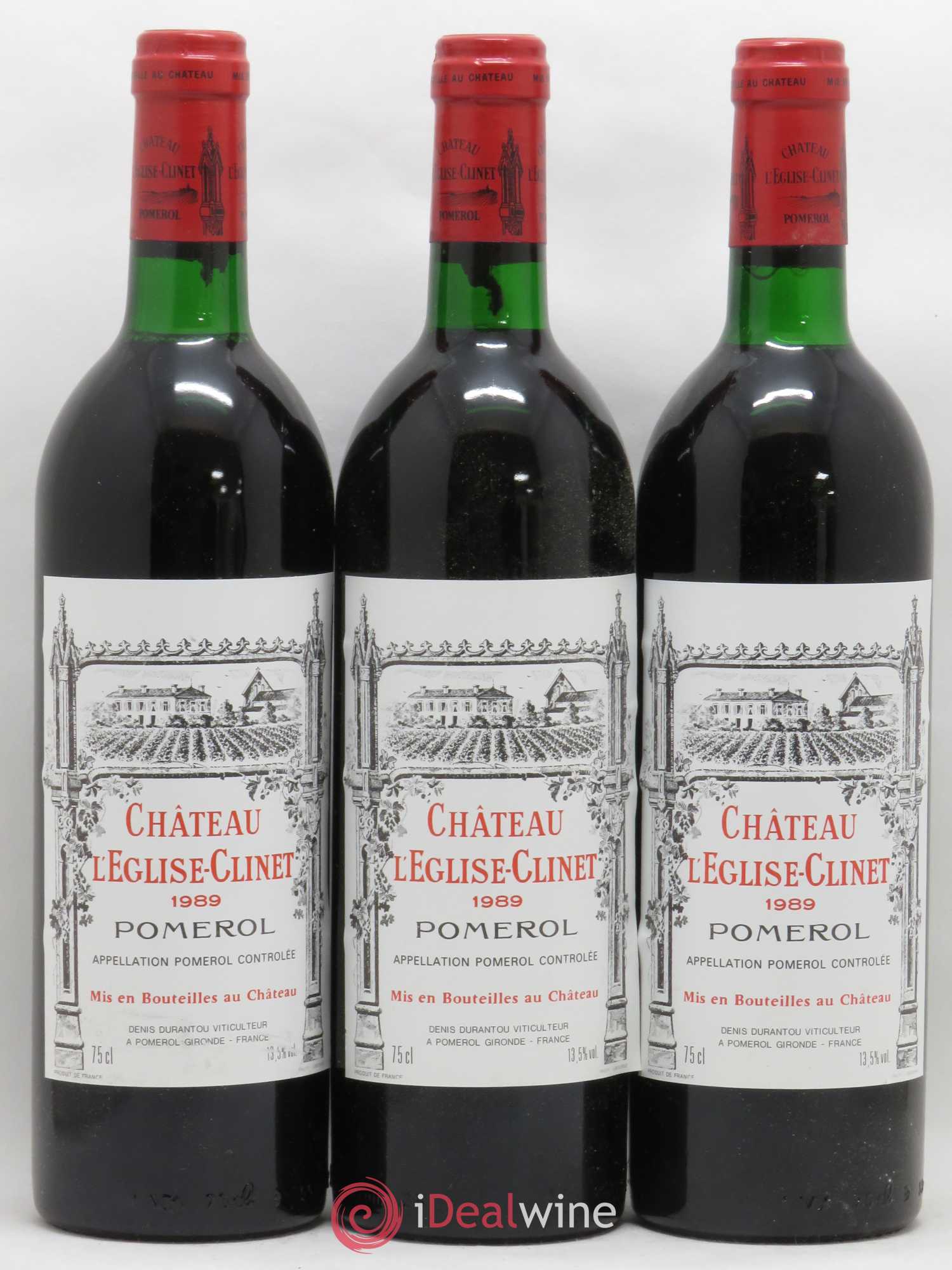 Château l' Église Clinet 1989 - Lot de 3 bouteilles - 0