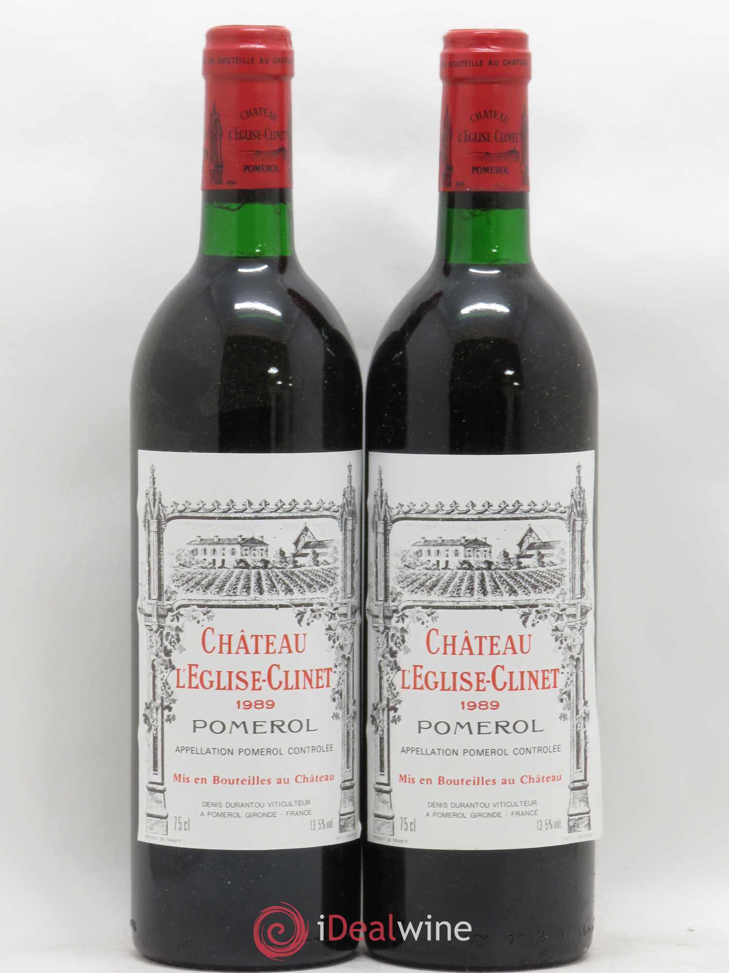 Château l' Église Clinet 1989 - Lot de 2 bouteilles - 0