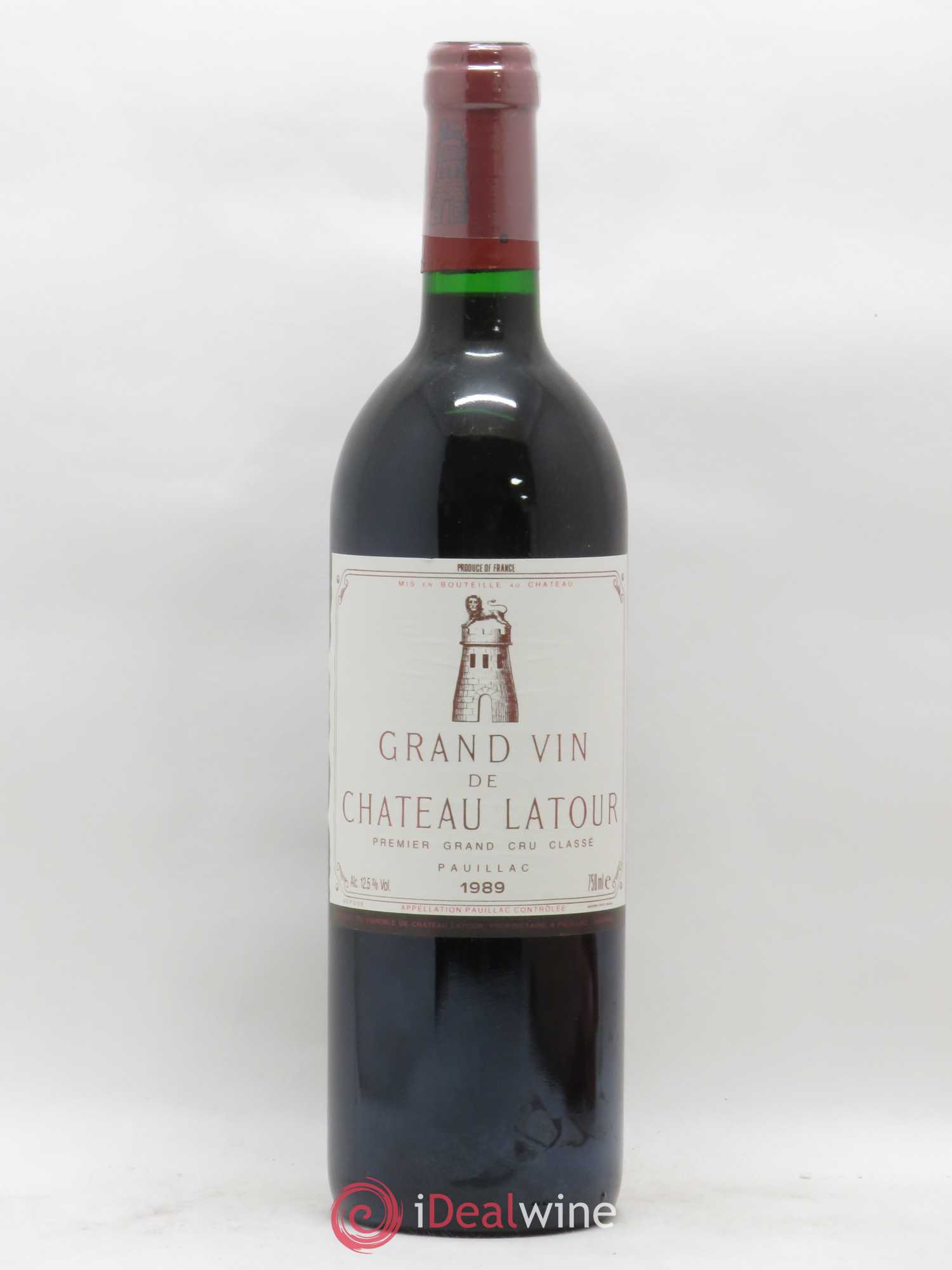 Château Latour 1er Grand Cru Classé 1989 - Lot de 1 bouteille - 0