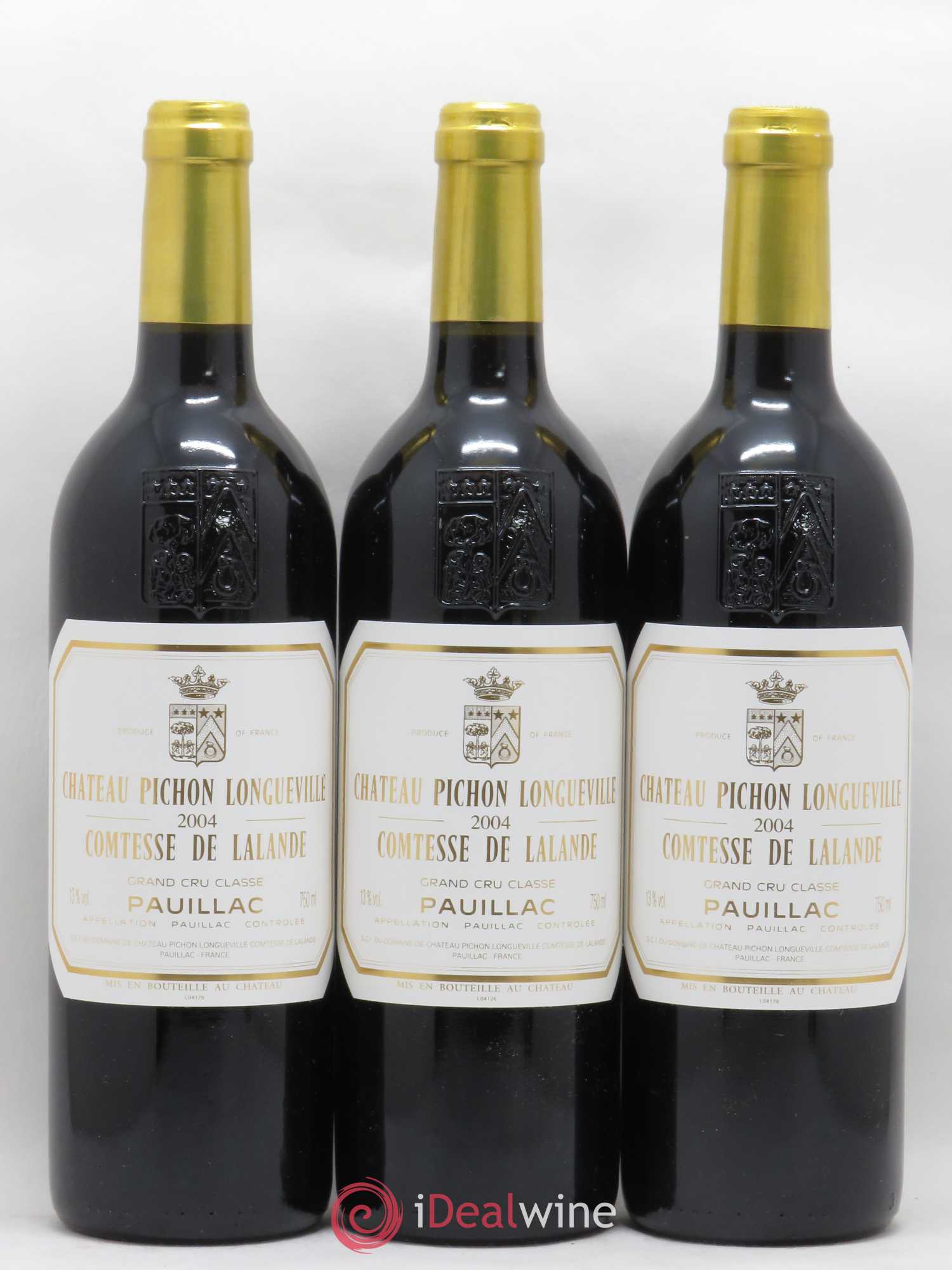 Château Pichon Longueville Comtesse de Lalande 2ème Grand Cru Classé 2004 - Lot de 3 bouteilles - 0