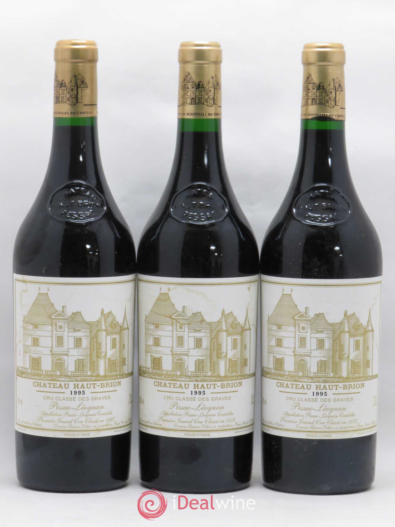 Château Haut Brion 1er Grand Cru Classé 1995 - Lot de 3 bouteilles - 0