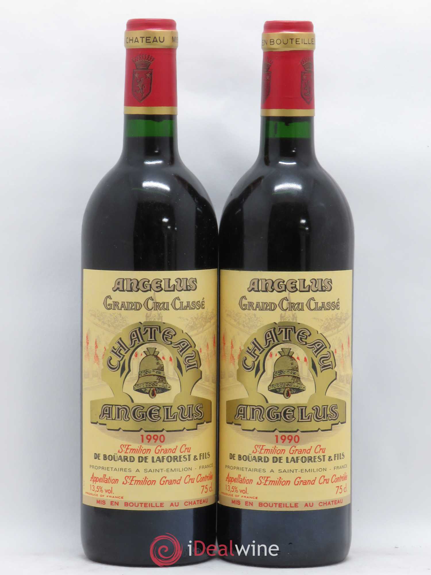 Château Angélus 1er Grand Cru Classé A 1990 - Lot de 2 bouteilles - 0