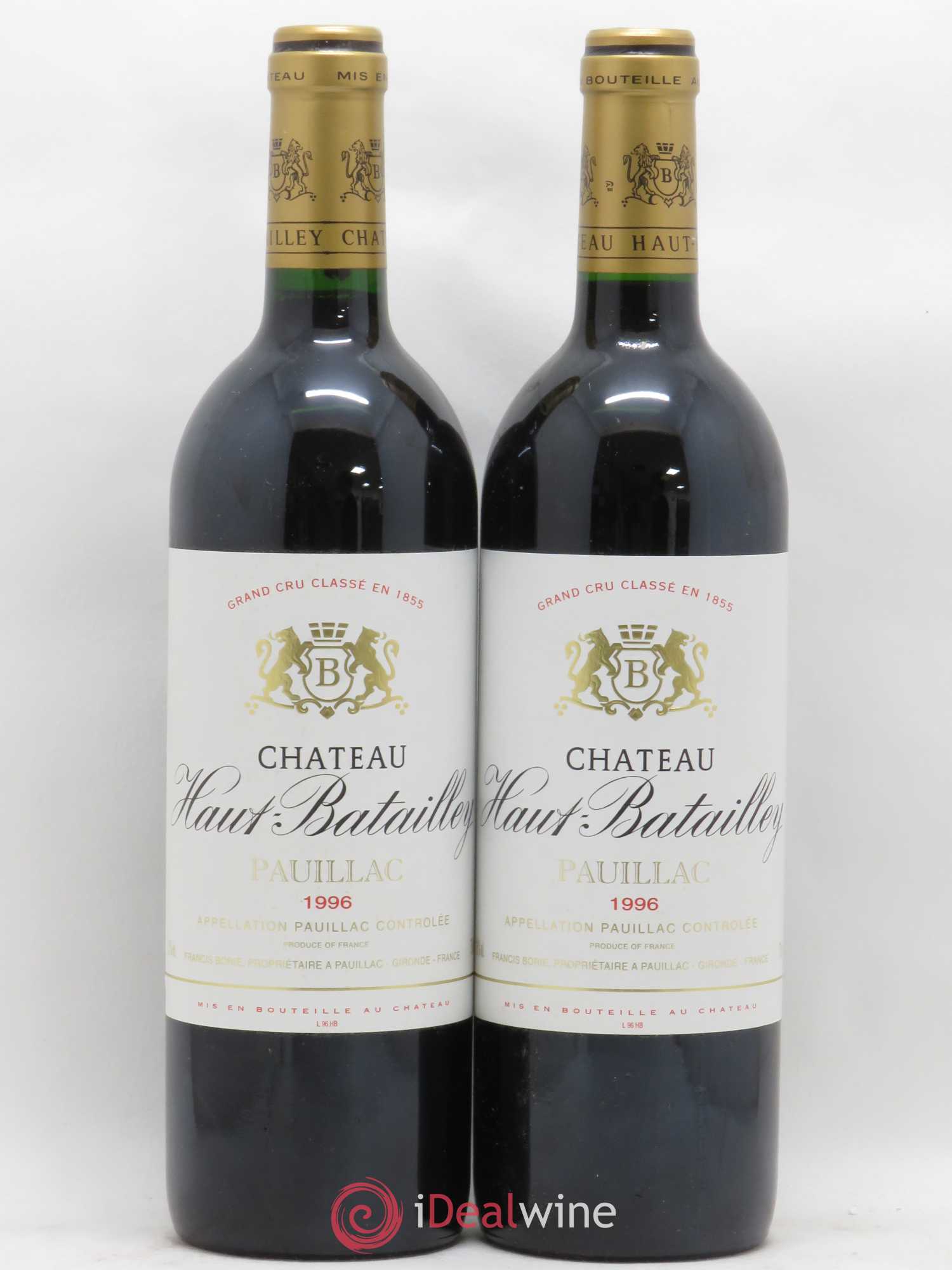 Château Haut Batailley 5ème Grand Cru Classé 1996 - Lot de 2 bouteilles - 0